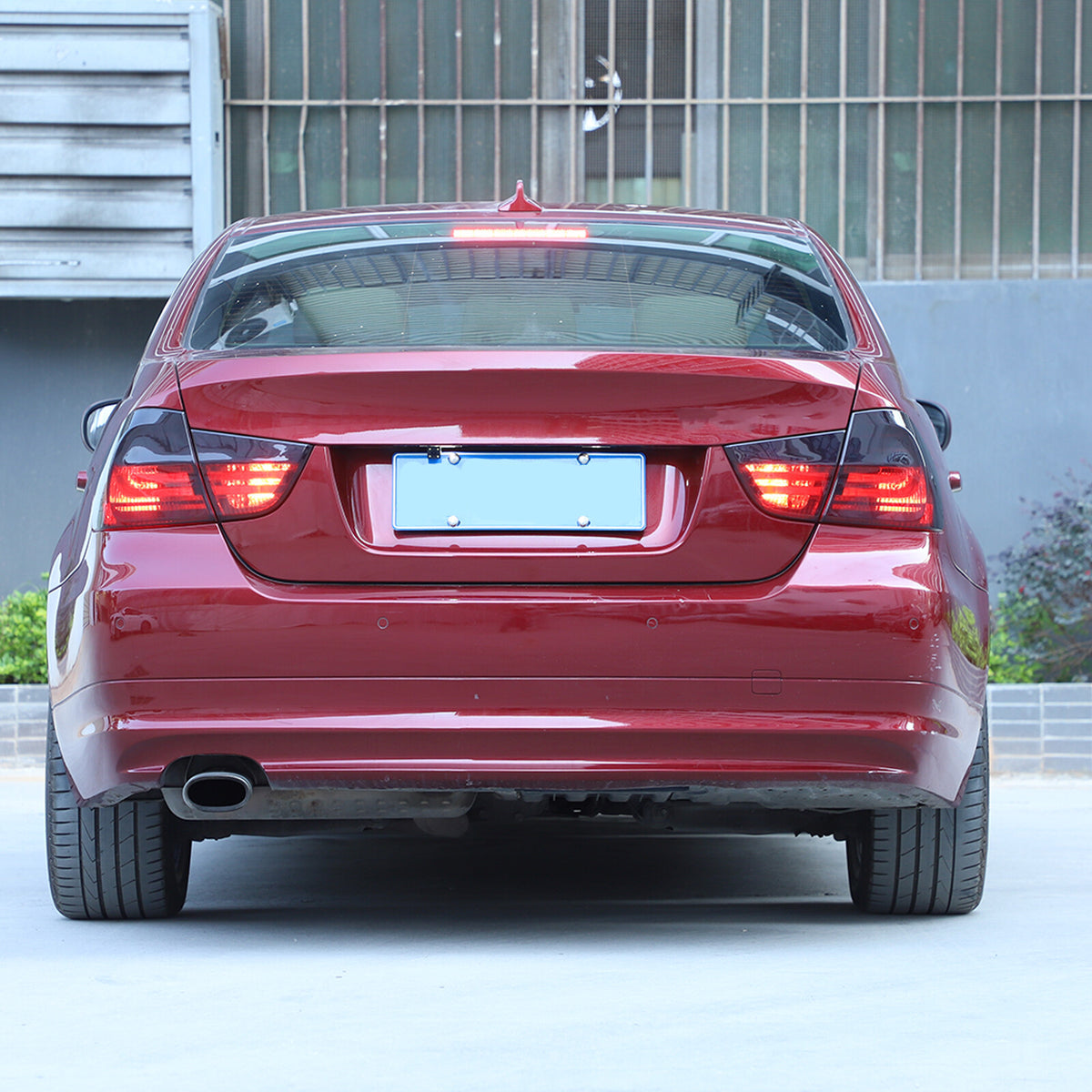 Smoked Black Rear Tail Light Guard Cover Trim Bezels For BMW 3 Series E90 09-12 2