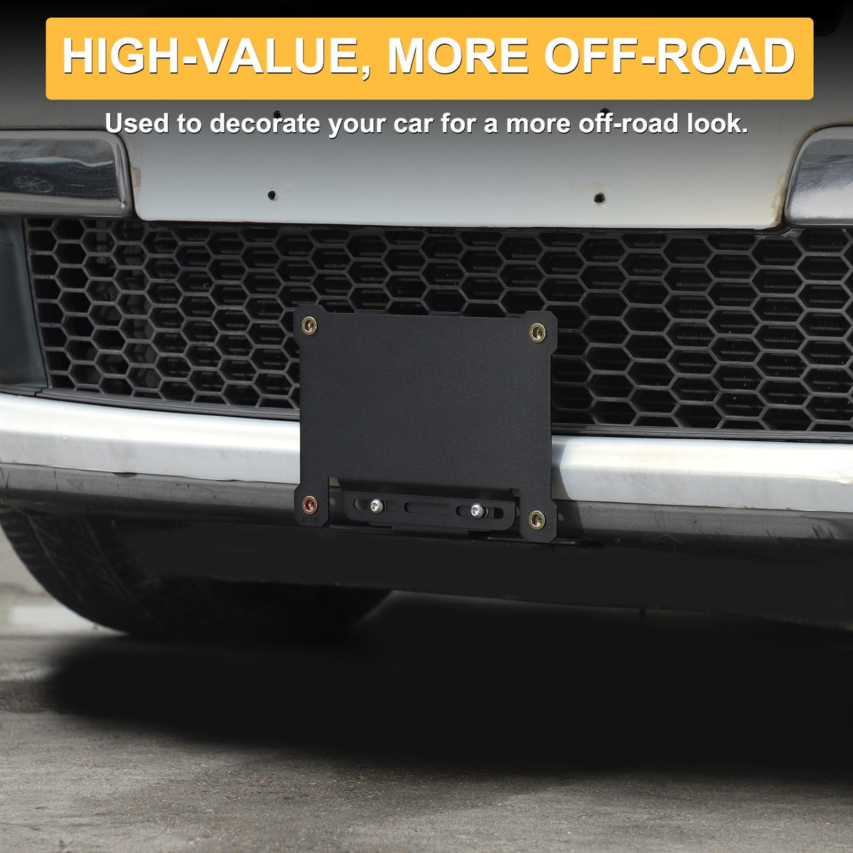Front Bumper Tow Hook License Plate Mount Bracket For Fiat 500 2007+ US 16