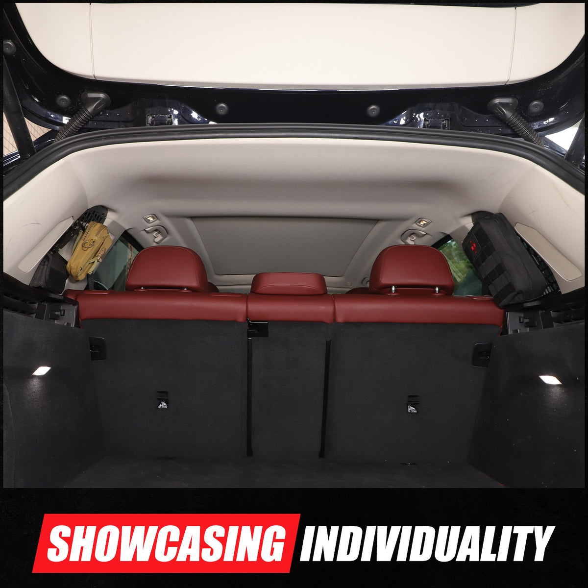 Aluminum Trunk Side Window Storage Hanger Bag Molle Panel For BMW X5 G05 2019-25 12