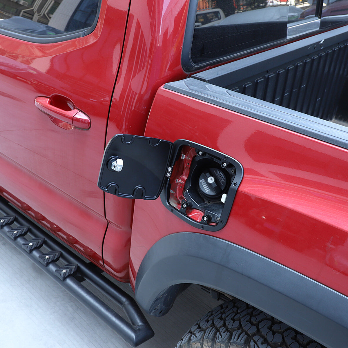 Steel Locking Fuel Door Gas Tank Cap Cover Lock Key For Toyota Tacoma 2016-23 3