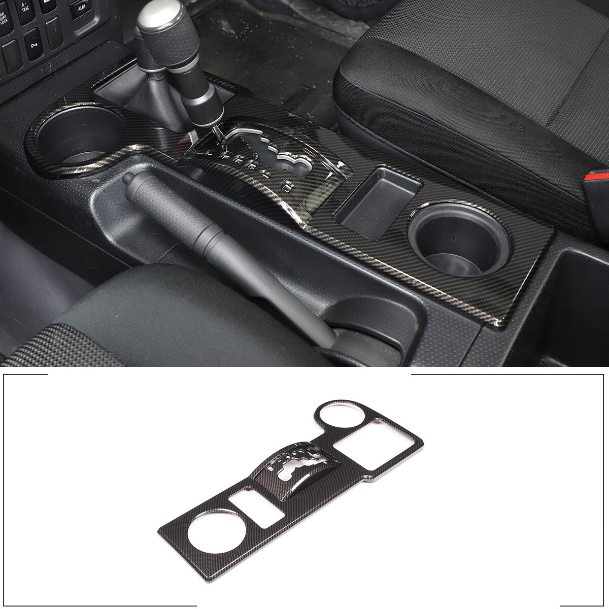 ABS Carbon Fiber Full Interior Center Decoration Trim Kit For FJ Cruiser 2007-21 - Styles 6-10 44