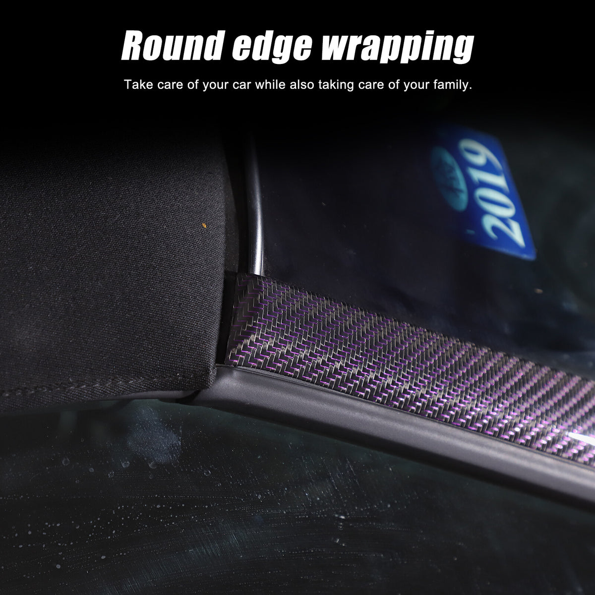 Purple Real Carbon Fiber Window Triangle A-Pillar Cover For Corvette C6 2005-13 23