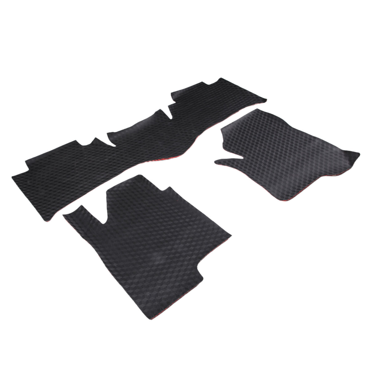 Red Car Floor Mats Liner Cargo Carpets Foot Pads For Hummer H2 2003-2007 6