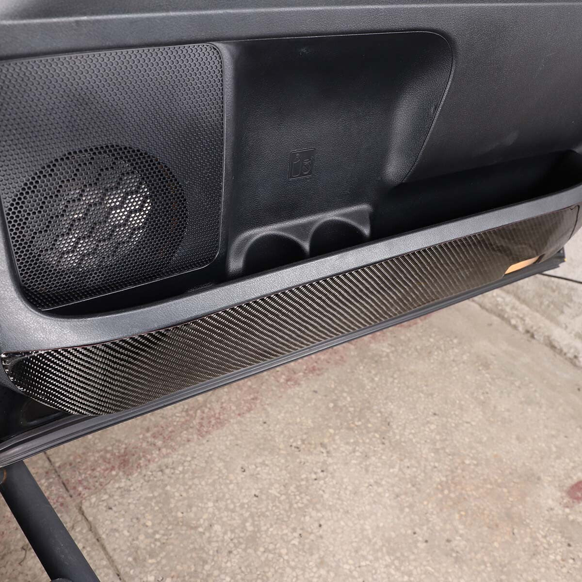4PCS Carbon Fibre Door Panel Bottom Anti-kick Trim For Toyot-a Tundra 2007-2013 5