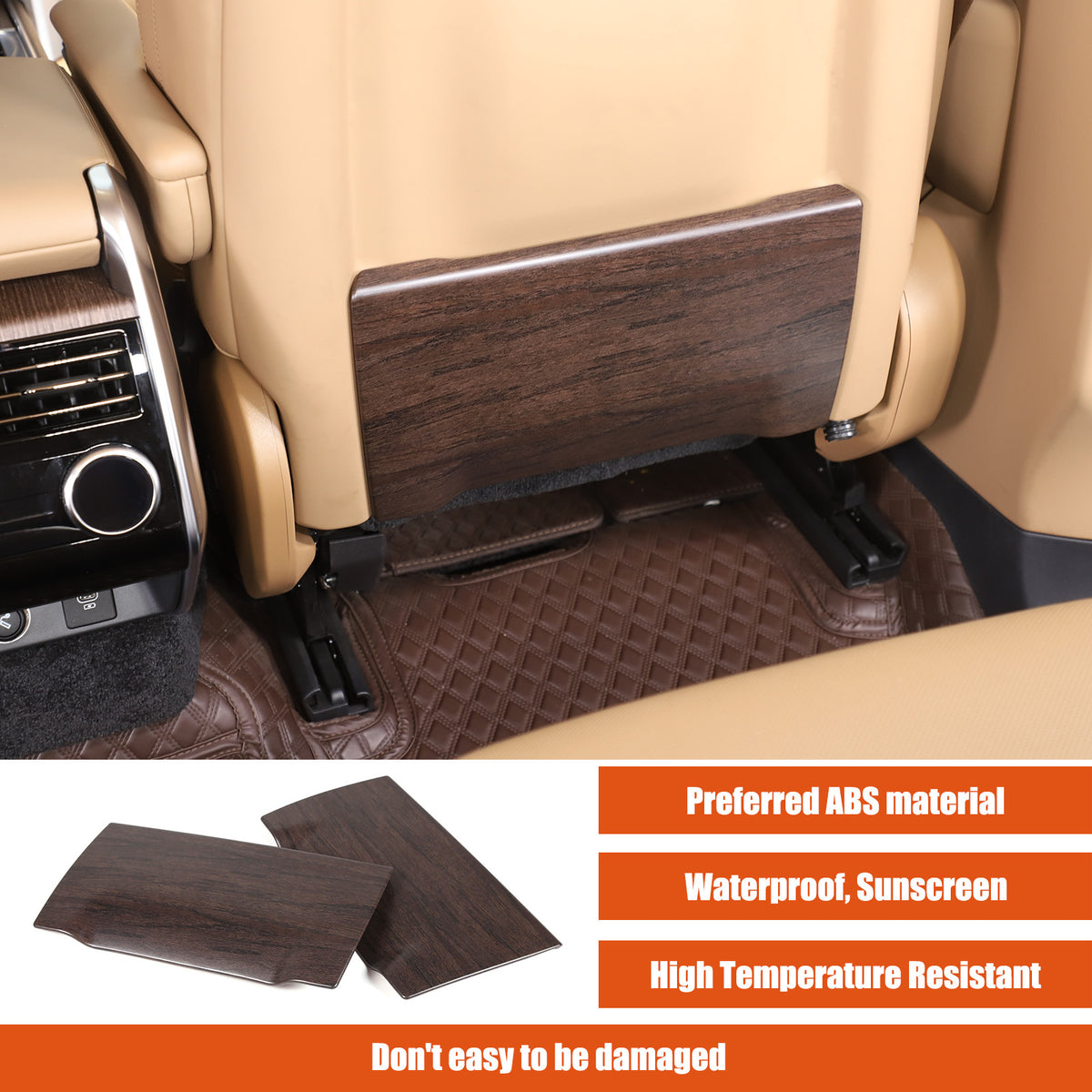 Grain ABS Seat Back Anti-kick Panel Trim Cover For LR Range Rover 2023-2024 2