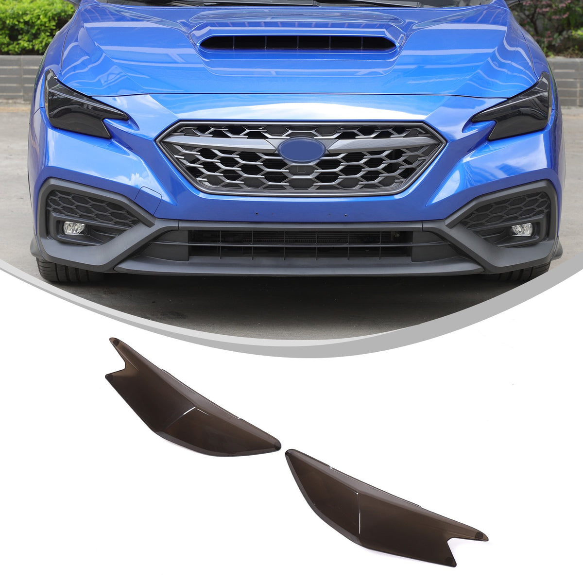 Transparent Gray Smoked Front Headlight Cover Trim For Subaru WRX VB 2022+ US 12
