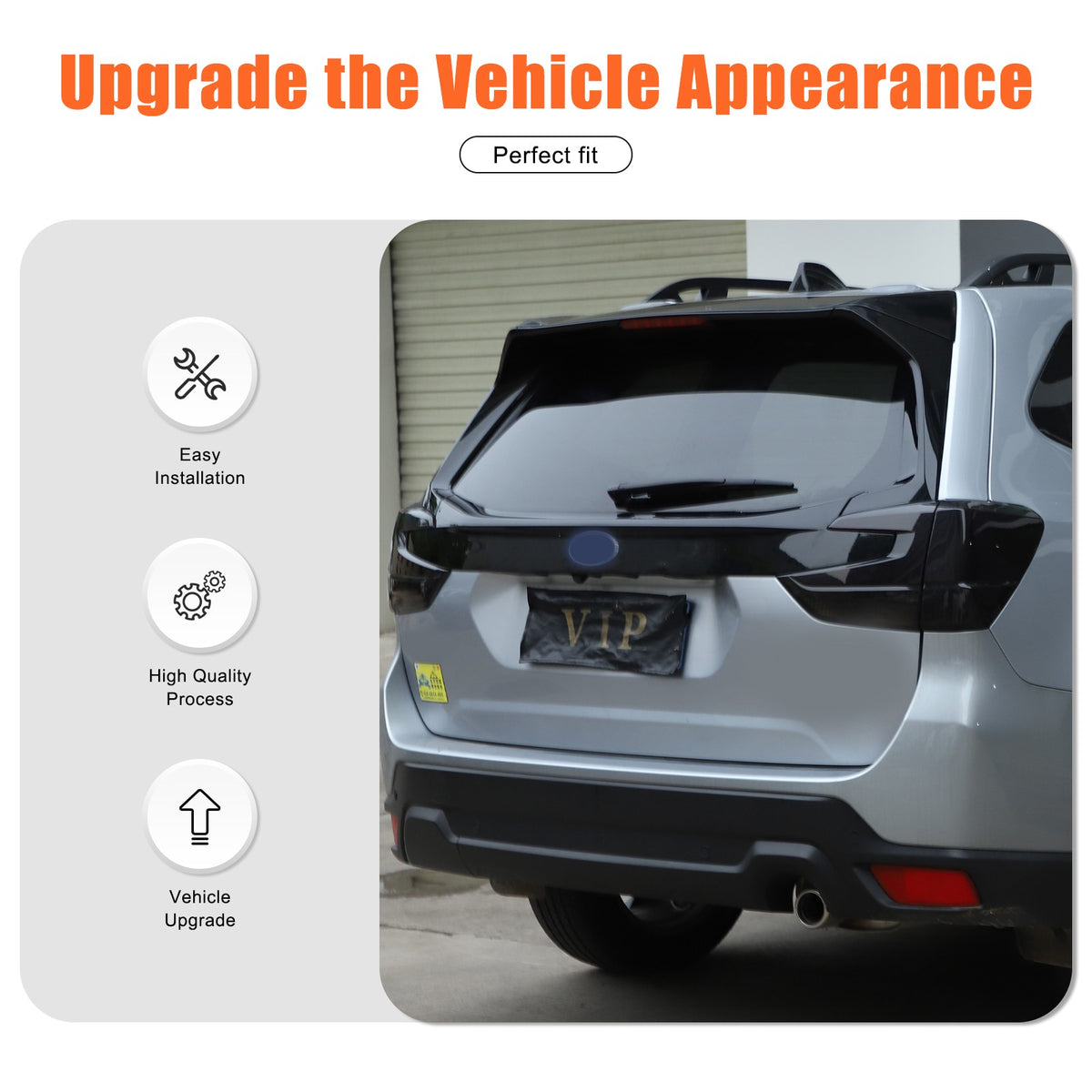 Transparent Gray ABS Tail Light Smoked Cover Trim For Subaru Forester SL 2019-24 15