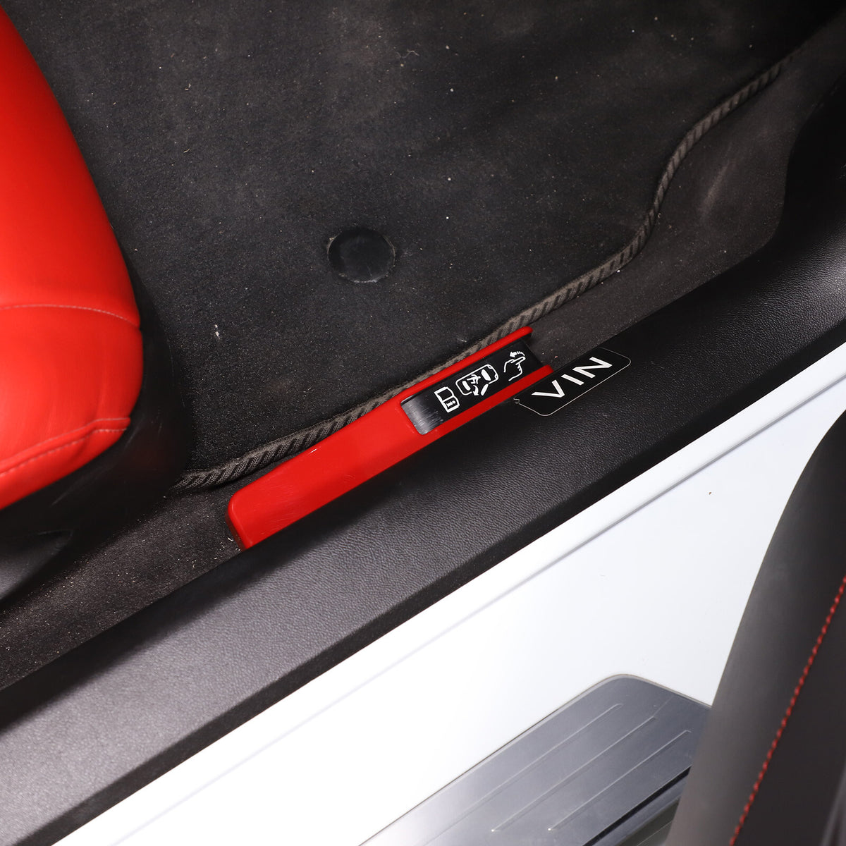 Red Full Interior Set Dash Panel Decor Cover Trim Kit For Corvette C8 2020-25 - Variants 6-10 22