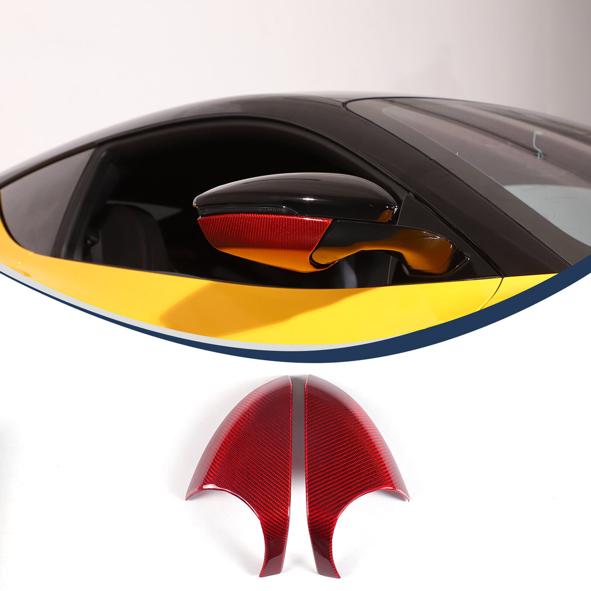 Red Real Carbon Fiber Interior Exterior Conosle Trim Cover For Lotus EMIRA 21-25 80