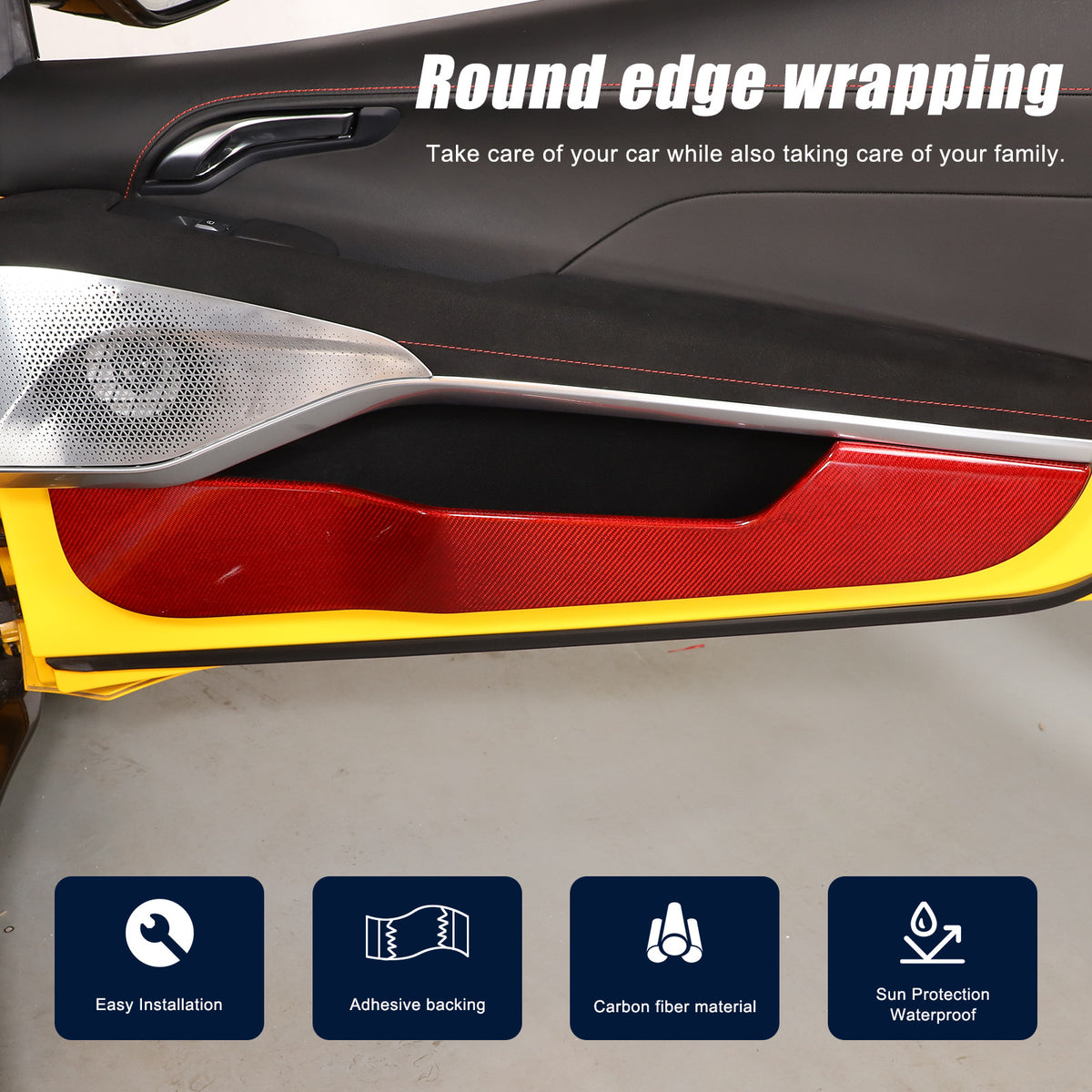 Red Real Carbon Fiber Interior Exterior Conosle Trim Cover For Lotus EMIRA 21-25 199