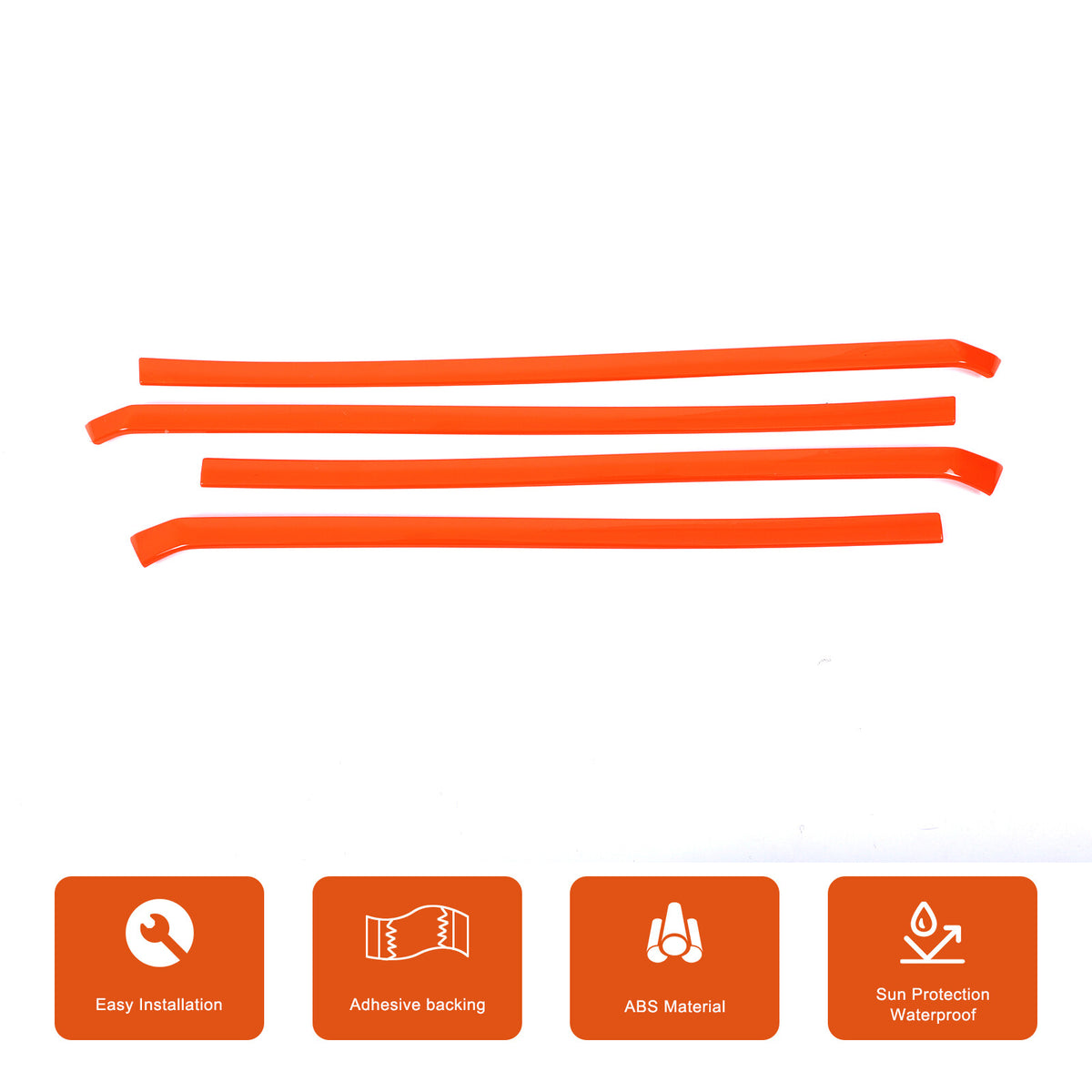 Orange ABS Interior Inner Door Panel Trim Strip For Toyota Tacoma 2024+ 4
