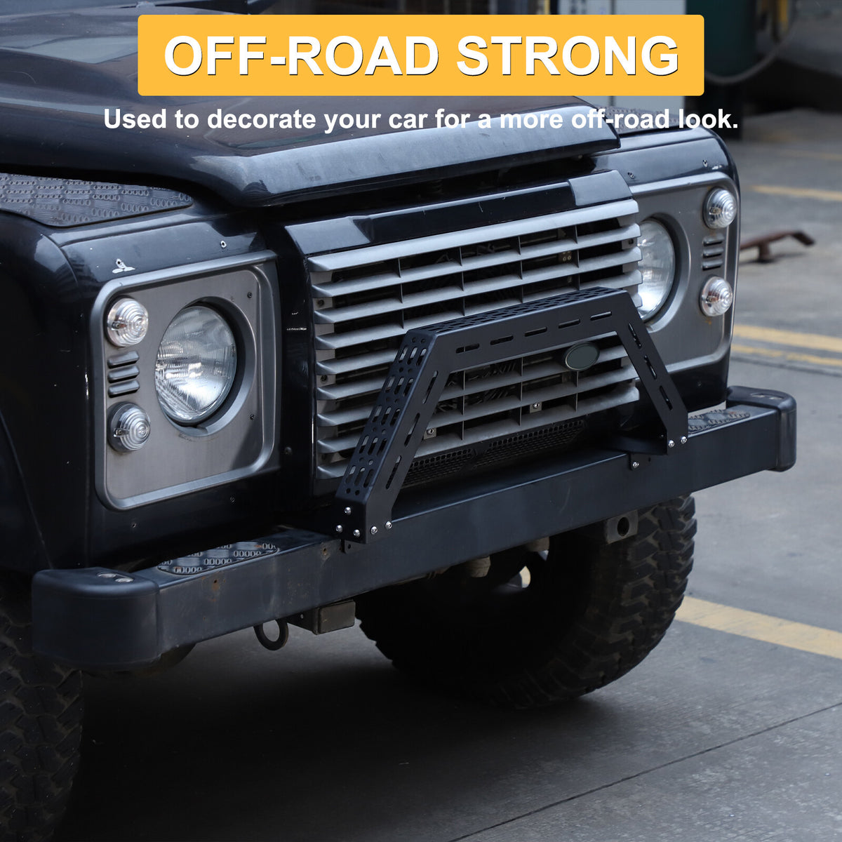 Black Bull Nudge Bar Bumper Guard A Bar For Land Rover Defender L316 2004-19 4