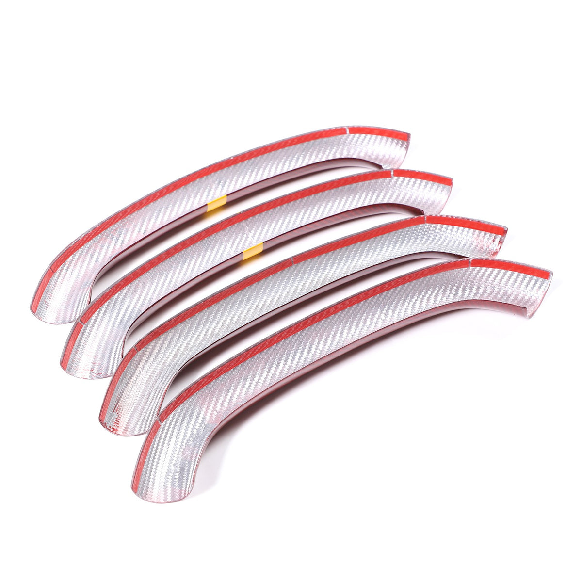 Red Real Carbon Fiber Yellow Top Steering Wheel Cover Trim For Corvette C8 2020+ 10