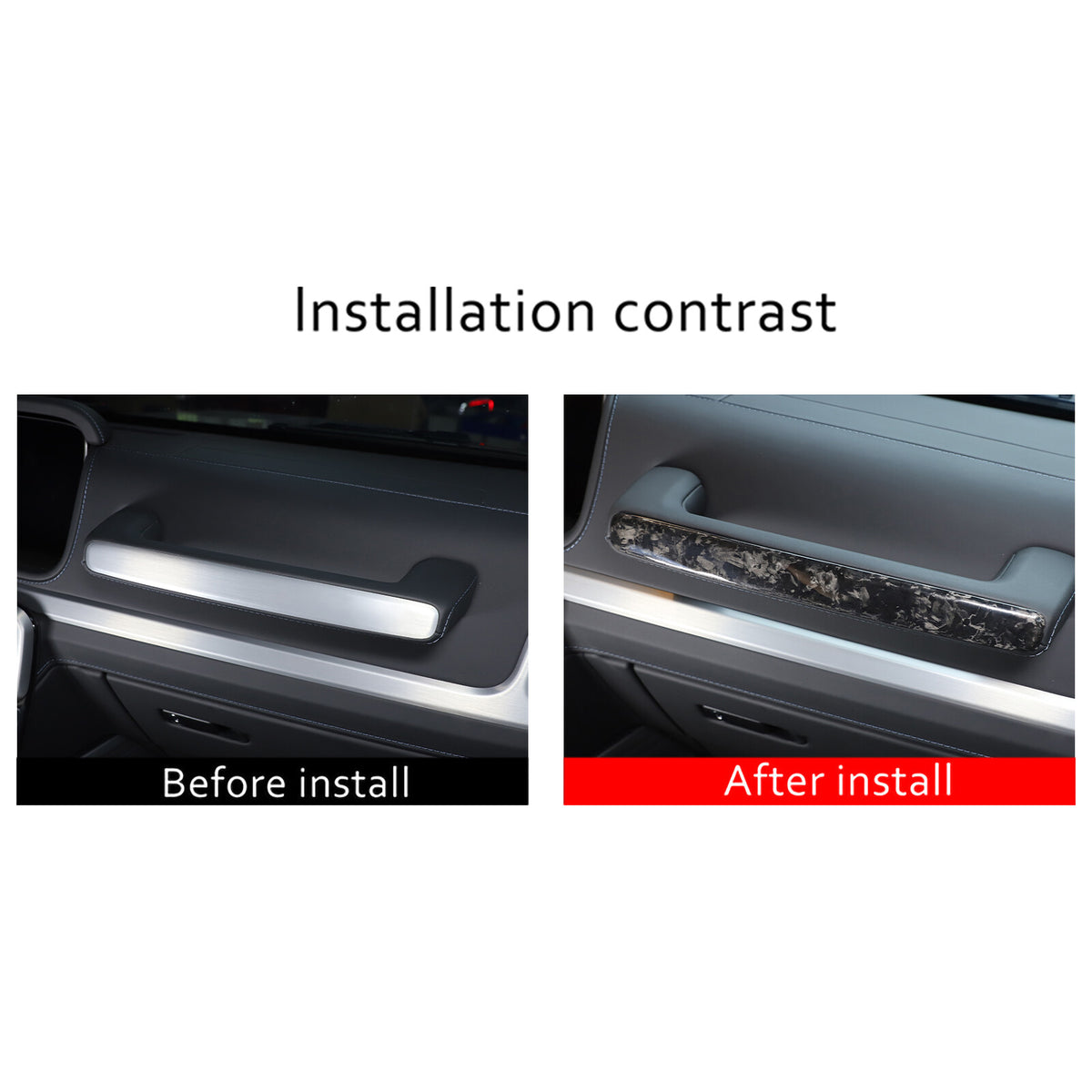 Carbon Copilot Glove Box Handle Decoration Cover For Benz G-Class W463 2019-2023 12