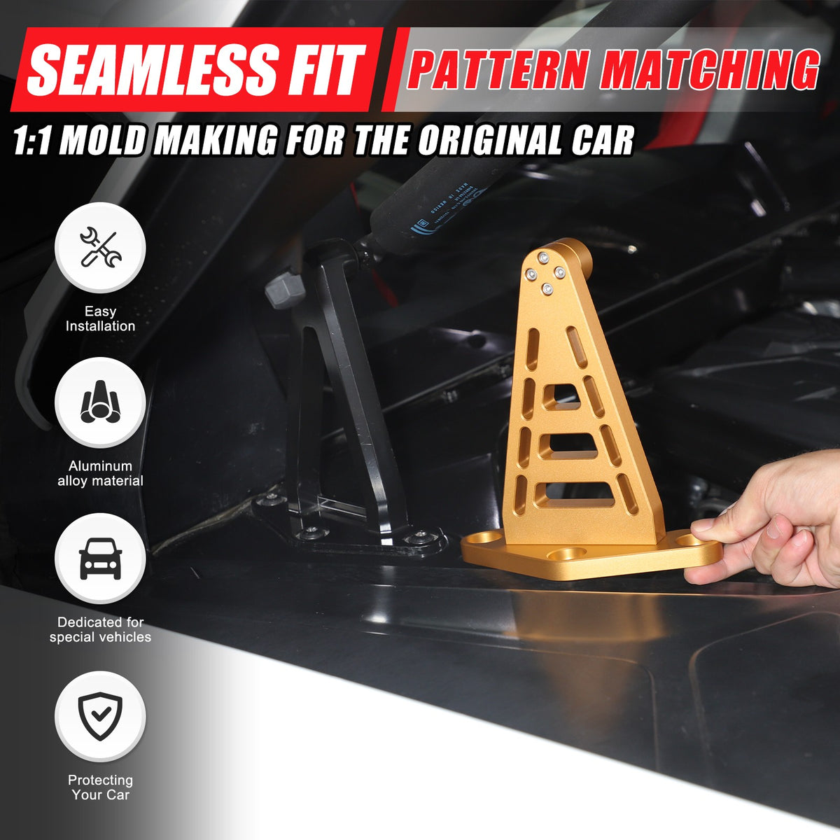 Yellow Aluminum Alloy Hydraulic Rod Base Replacement For Corvette C8 2020-2026 2