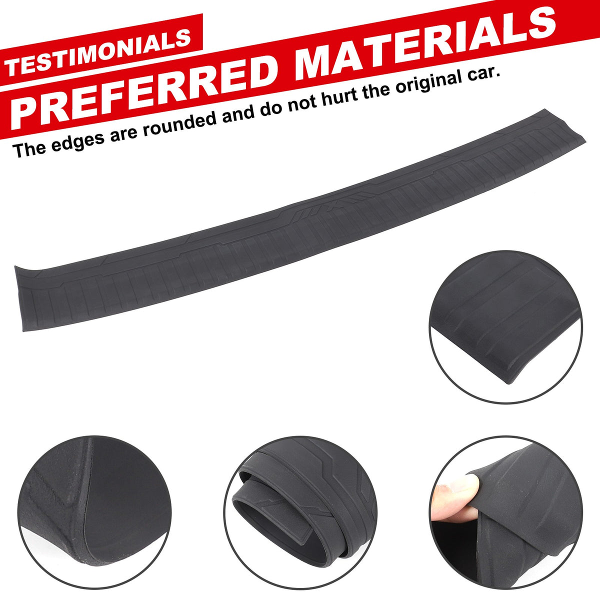 TPE Rear Bumper Protector Sill Guard Trim For BMW X3 G01 2018-2024 14