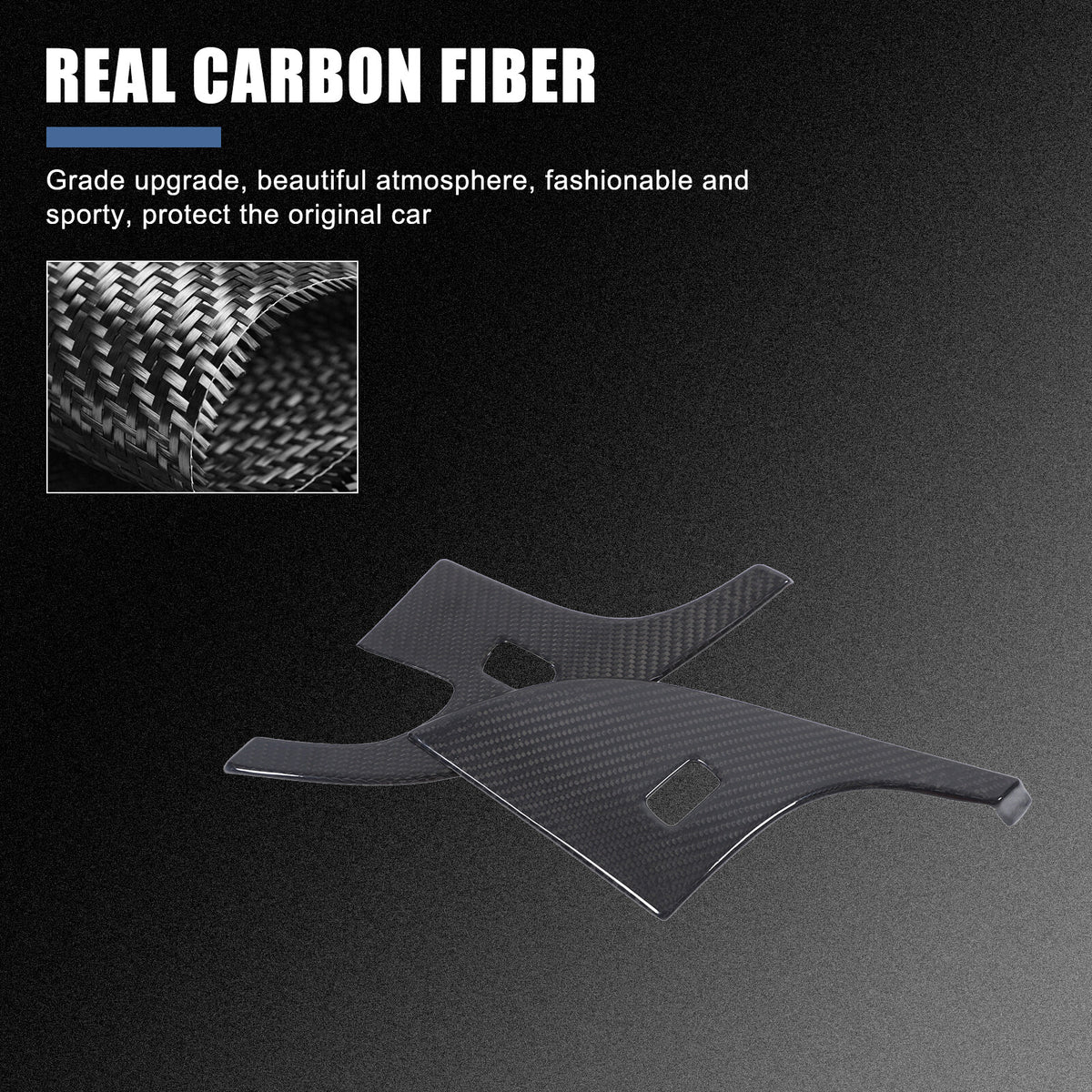 Real Carbon Fiber Children Lock Button Frame Trim Cover For Corvette C6 2005-13 6