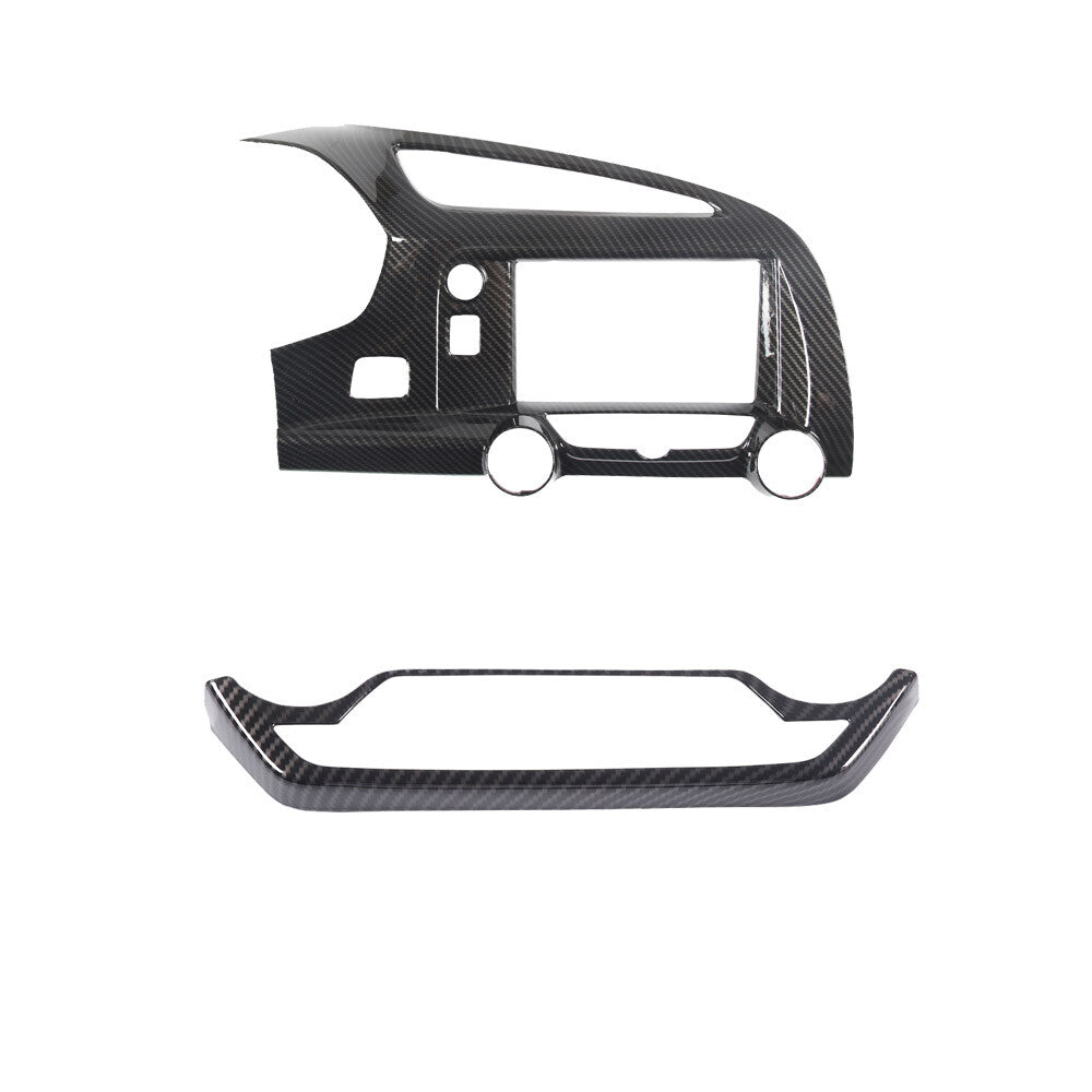 ABS Carbon Fiber Center AC Mode Button & Air Vent Cover For Corvette C7 2014-19 2