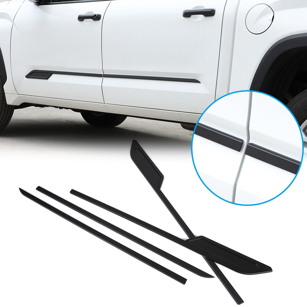 Matte Black Door Side Body Molding Cover Trim For 2022-2025 Toyota Tundra US 3