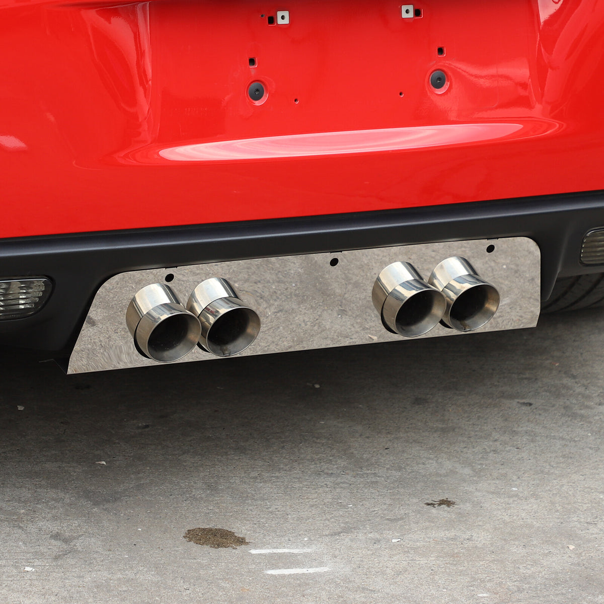 Stainless Steel Exhaust Filler Panel trim for 2005-2013 C6 Corvette 9