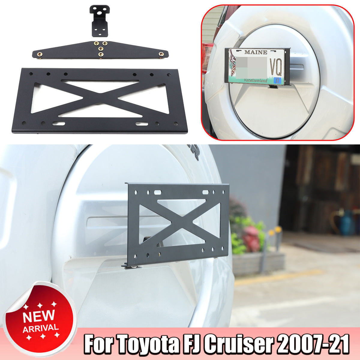 Spare Rear Tire Tailgate Bracket BACK BRACE For Toyota FJ Cruiser 07-21 US 2