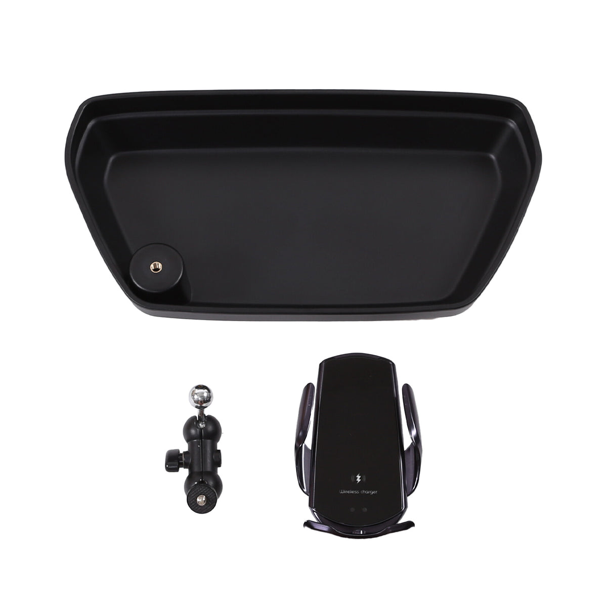 Wireless Dashboard Storage Tray Box Phone Holder For Nissan Frontier D41 2022-24 4