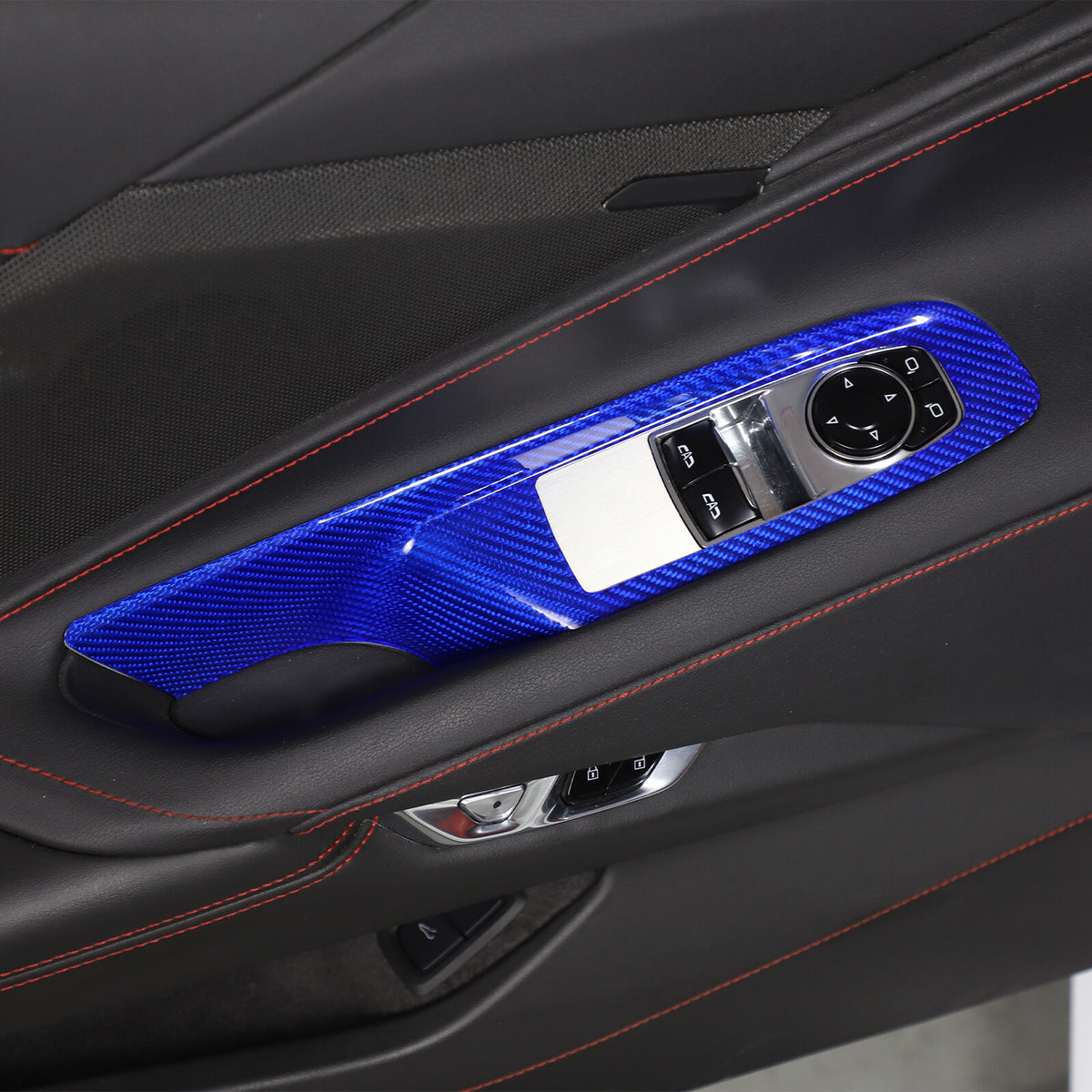 Blue Real Carbon Fiber Full Interior Set Decor Trim Kit for Corvette C8 20-25 - Variants 11-15 59