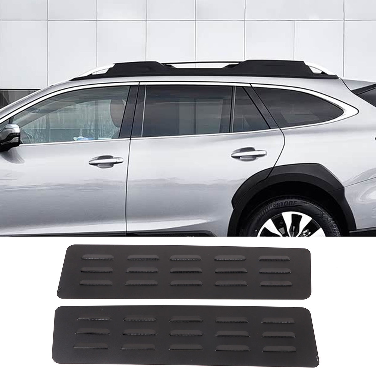 Rear Door Window Louver Air Vent Panel Trim Cover For Subaru Outback 2015-2024 8