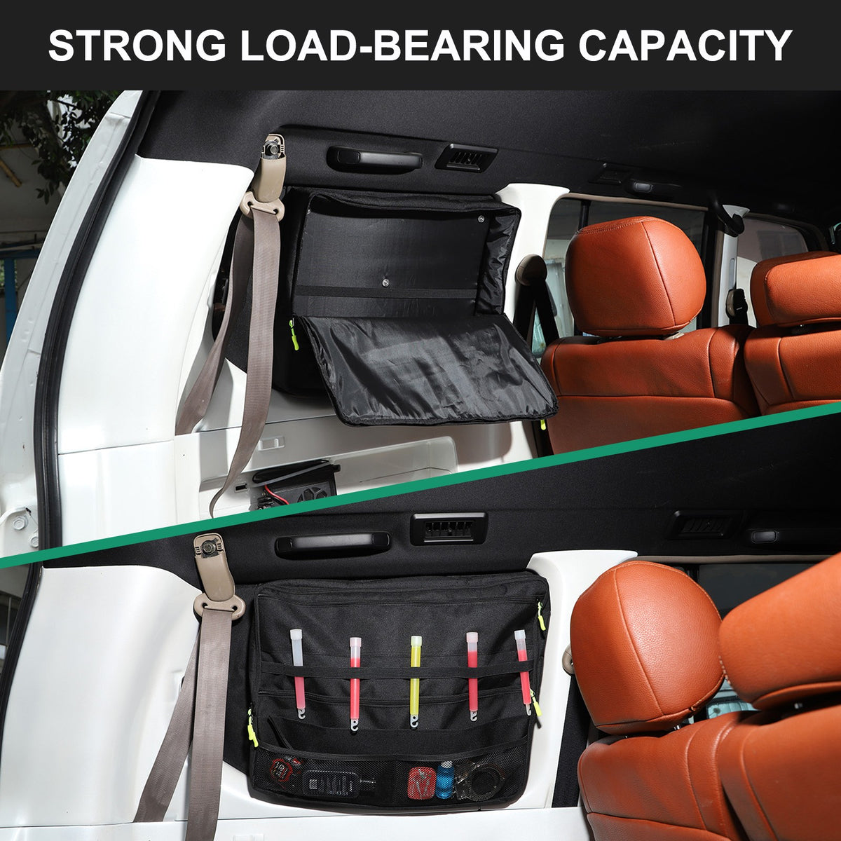 Trunk Side Left Side Window Storage Bag For Toyota Prado 1996-2002 6