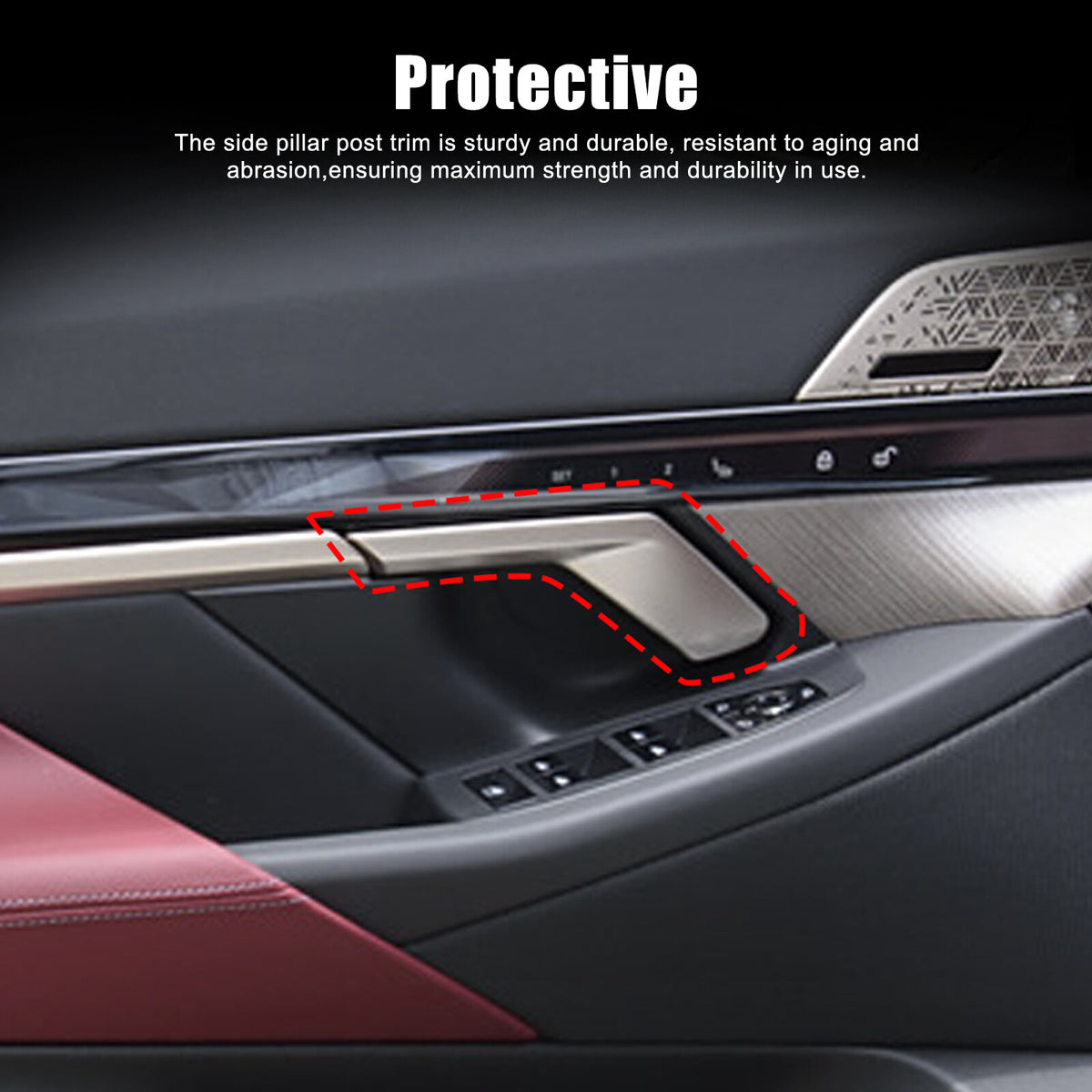 Real Carbon Fiber Interior Door Handle Cover Trim for BMW 5 Series G60 2024+ 5