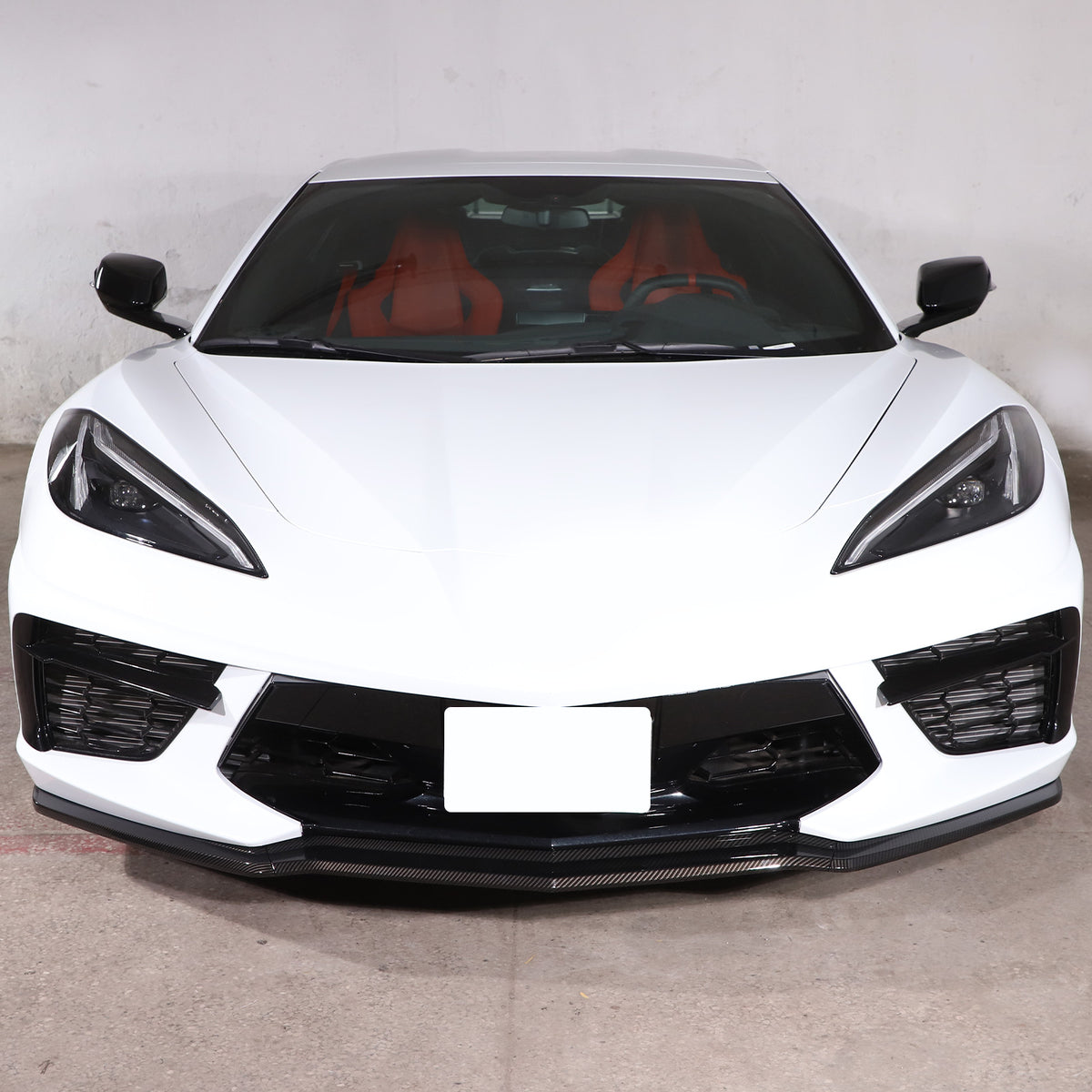 ABS Carbon Replacement Front Bumper Lip Splitter Kits Set For Corvette C8 20-25 10