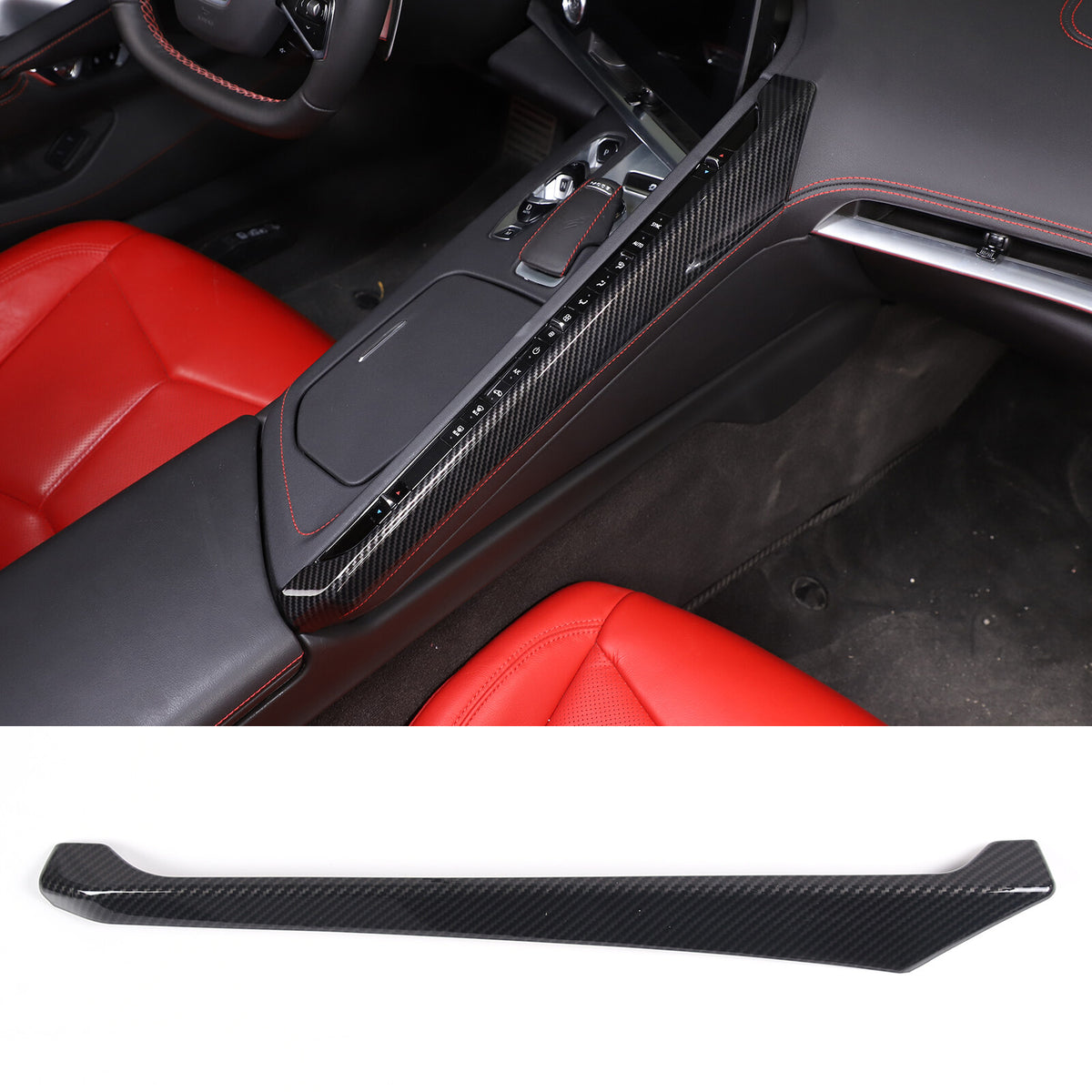 Carbon Fiber ABS Interior Full Decor Cover Trim Kit For Corvette C8 2020-2025 - Styles 21-25 18