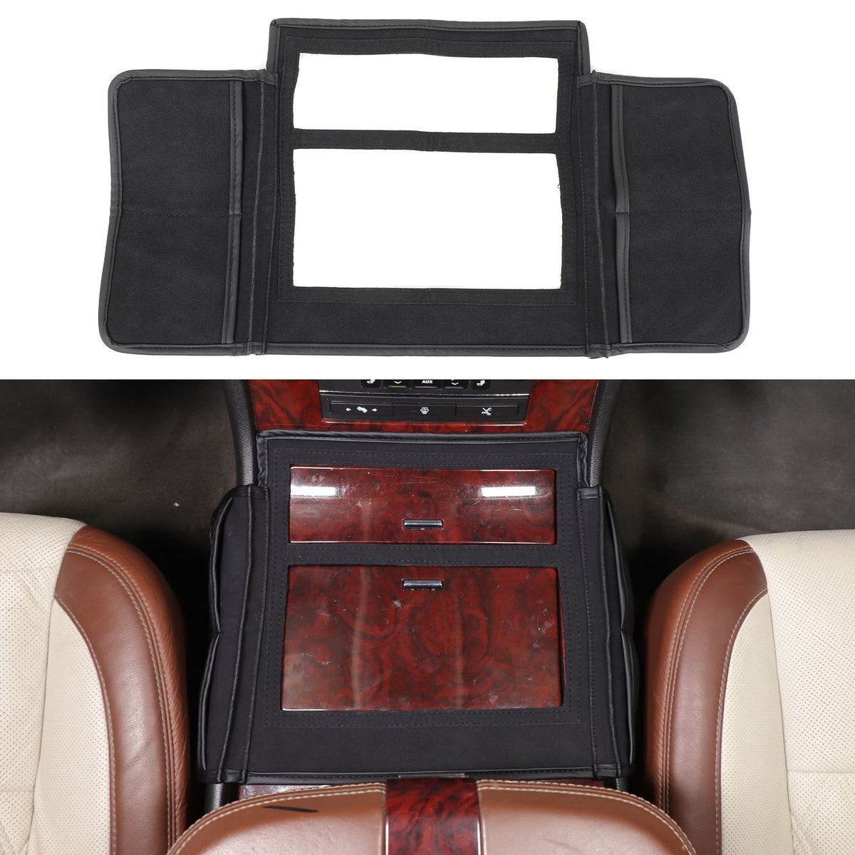 Suede Cloth Center Console Gear Shift Trim Cover For Cadillac Escalade 07-14 US 7
