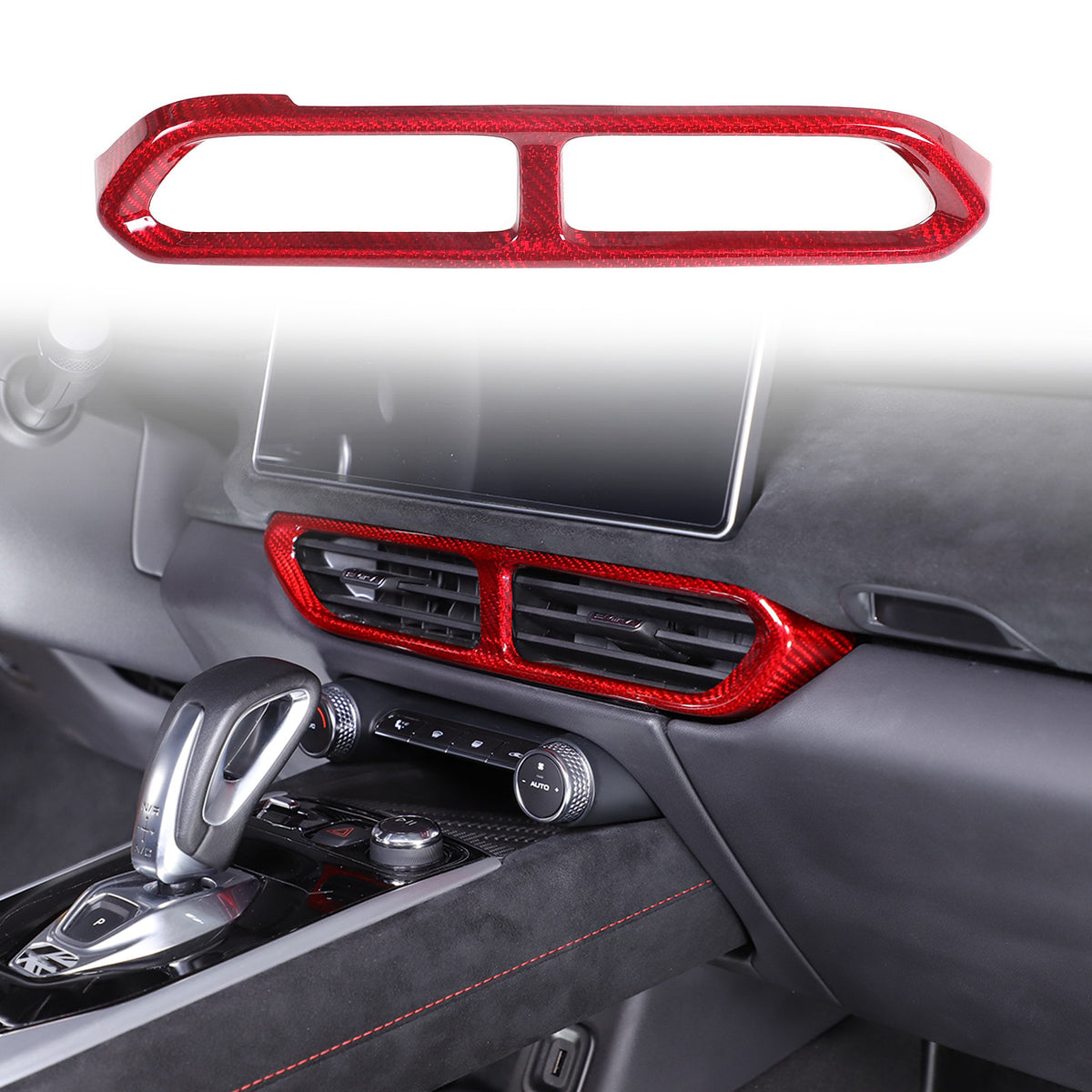 Red Real Carbon Fiber Interior Exterior Conosle Trim Cover For Lotus EMIRA 21-25 226