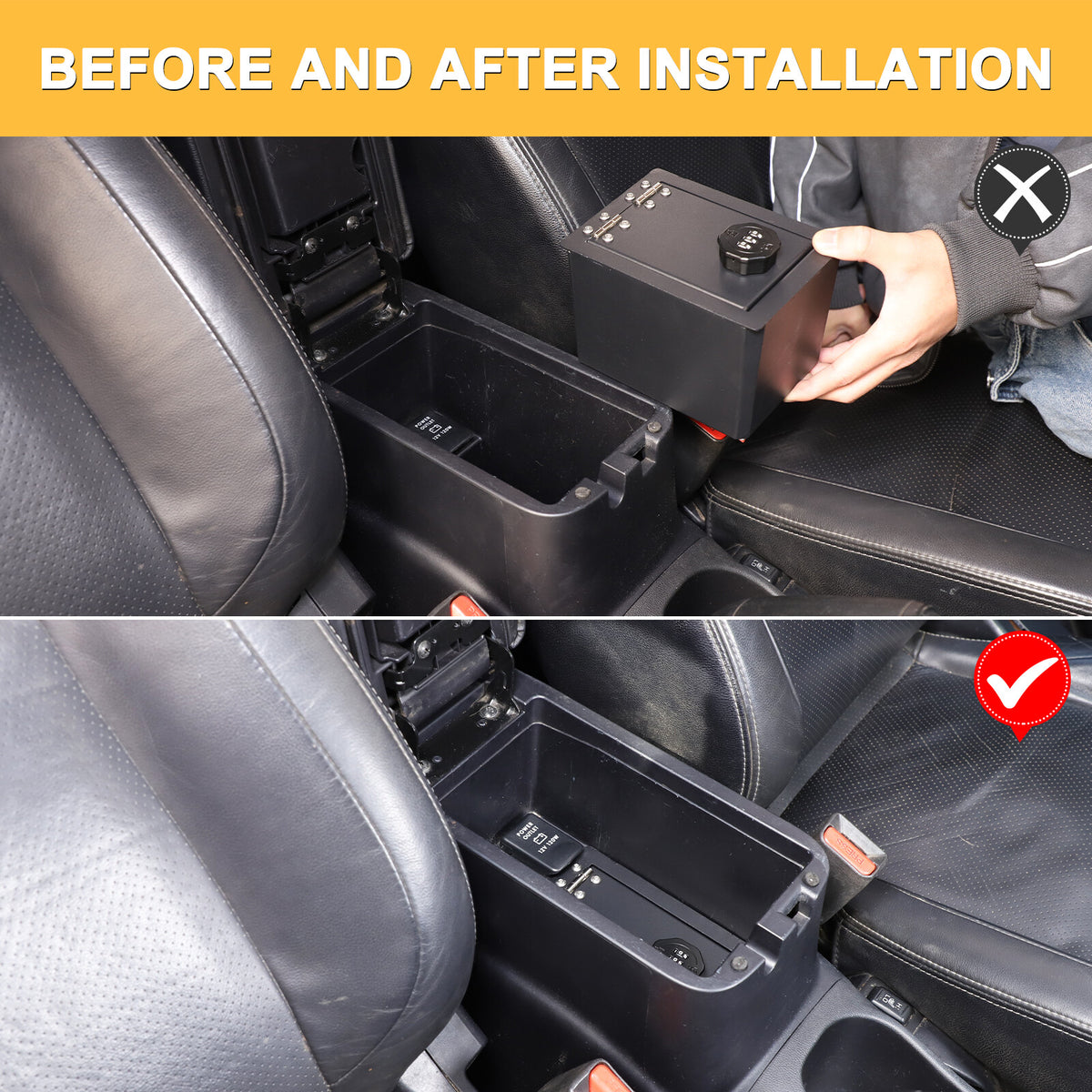 Center Console Safe GUN Storage Lock Box W/ TRAY For Acura RDX 2011-2018 15