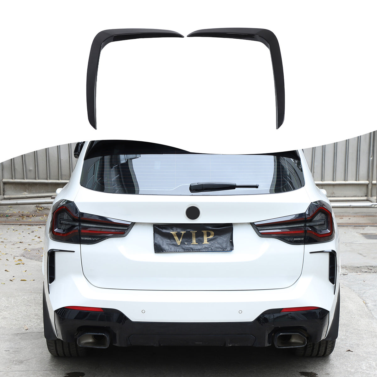 Glossy Black Front & Rear Bumper Trim Set For BMW X3 X4 G01 G02 M Sport 2022+ 2