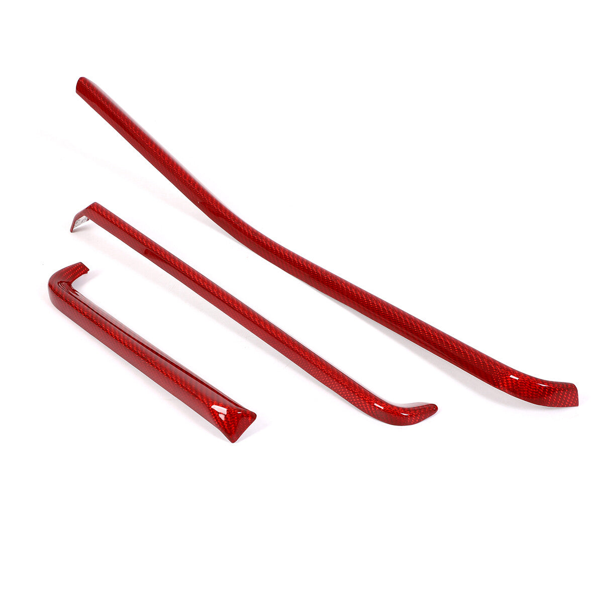 Red Real Carbon Fiber Dash Panel Door Handle Trim Kit Accessory For Corvette C8 22
