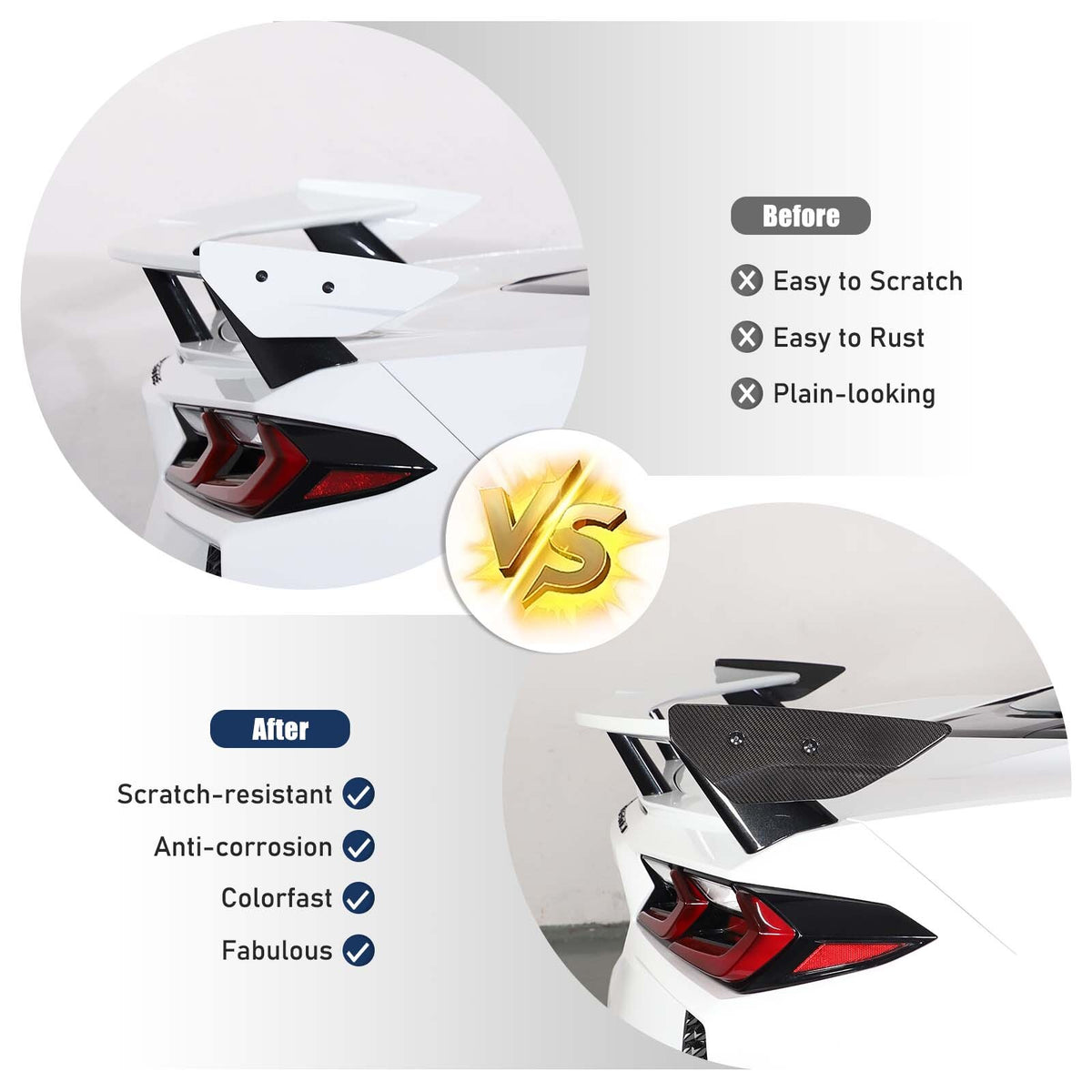 Real Carbon Fiber Replacement Rear Tail Trunk Lid Cover For Corvette C8 20+ US 8