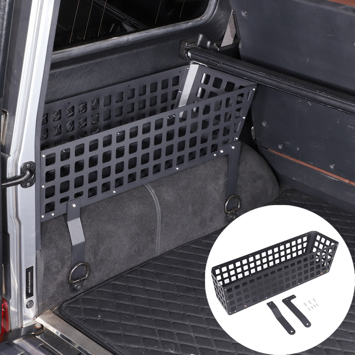 Black Alloy Trunk Left Side Storage Basket Trim Tray For Benz G-Class 2004-2018 6