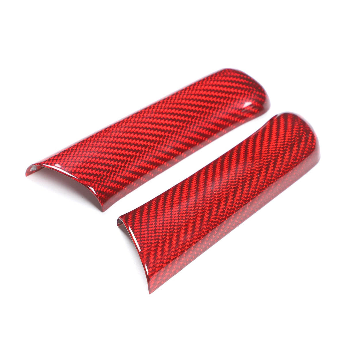 Red Real Carbon Fiber Handbrake Trim Cover For Fiat 500 2007+ 12