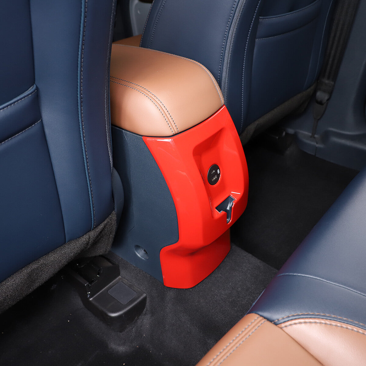 Red Interior Rear Air Outlet Vent Trim Cover Fram For Ford Maverick 2022-23 US 3
