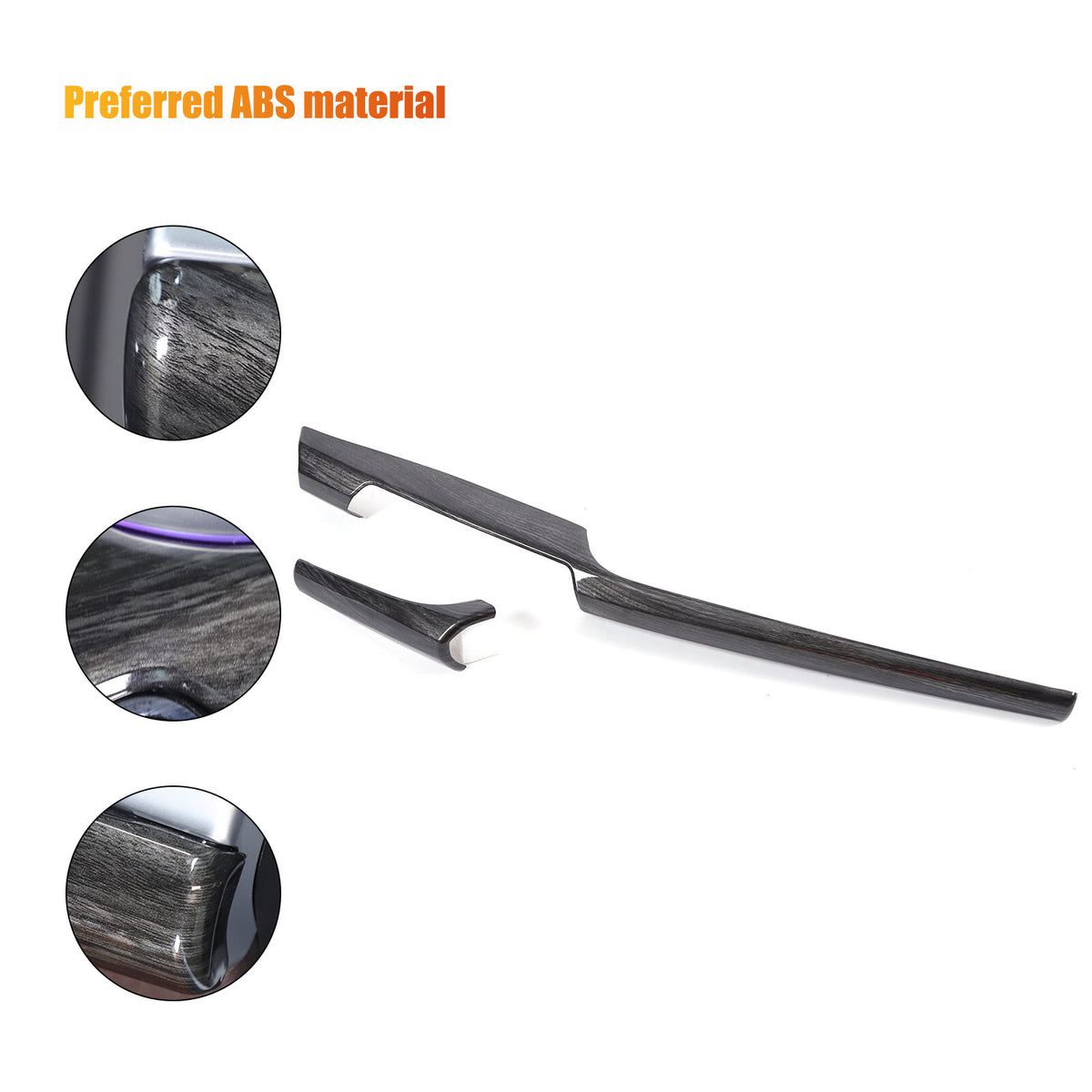 Black Grain Center Console Dashboard Cover Trim for BMW X1 U11 2023-2025 9