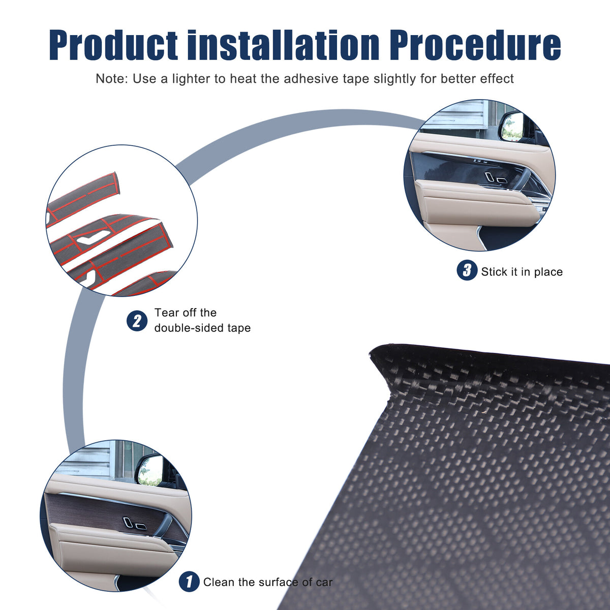 Honeycomb Carbon Fiber Interior Door Panel Trim For LR Range Rover Vogue L460 20