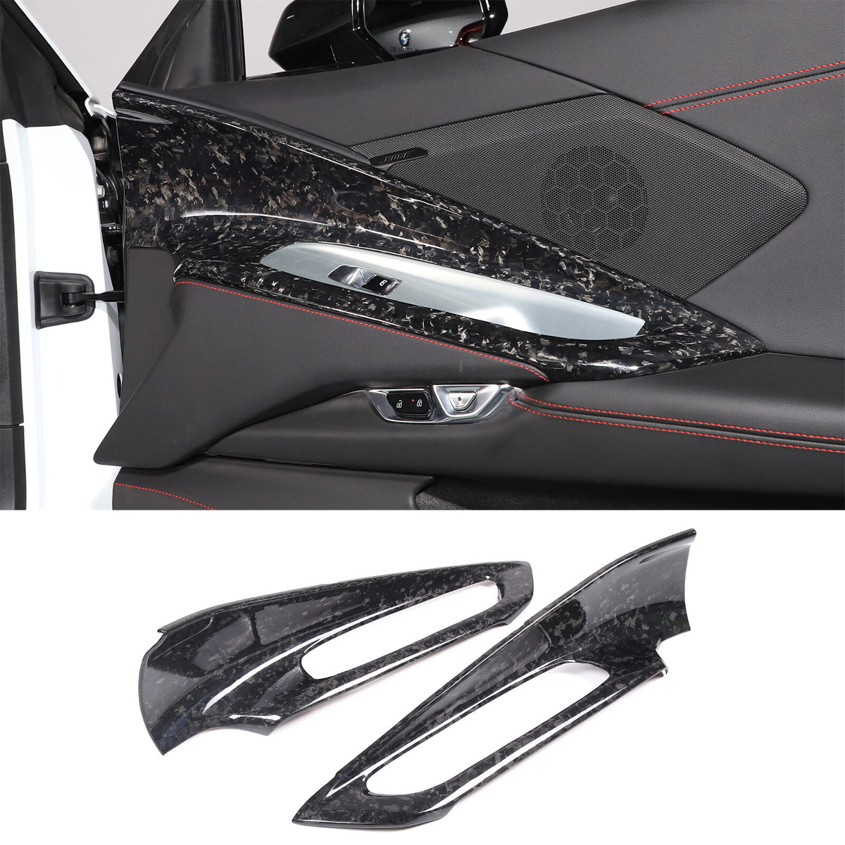 Forged Real Carbon Fiber Full Interior Set Cover Trim Kit For Corvette C8 20-25 - Variants 36-40 61