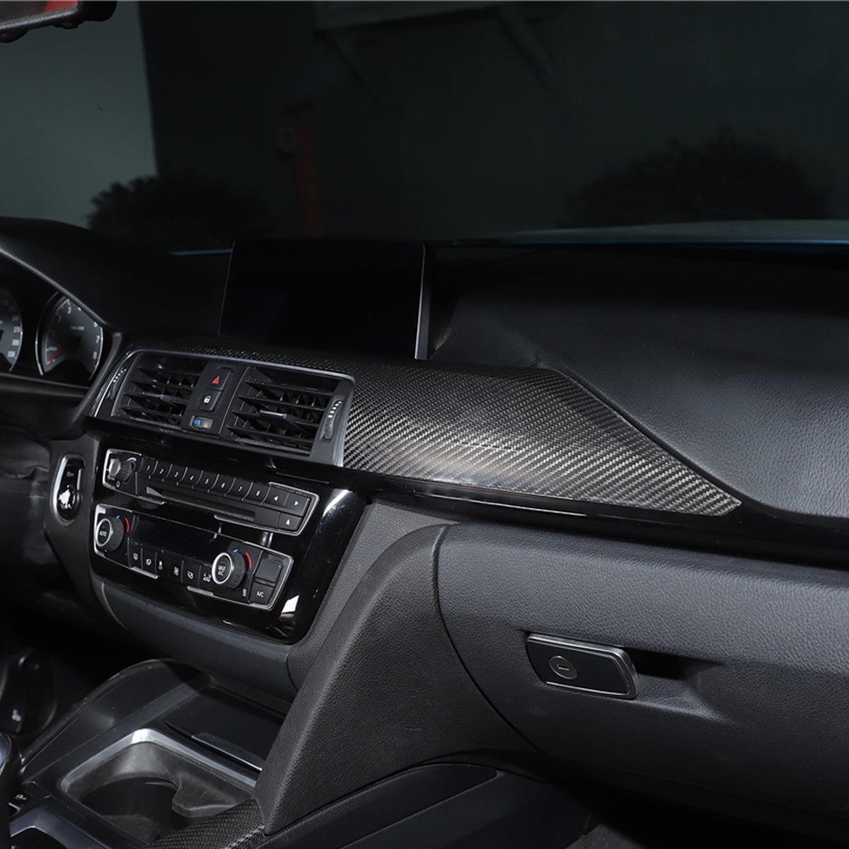 Real Carbon Fiber Central Console Dashboard Trim For BMW M3 M4 F80 F82 2014-2019 15