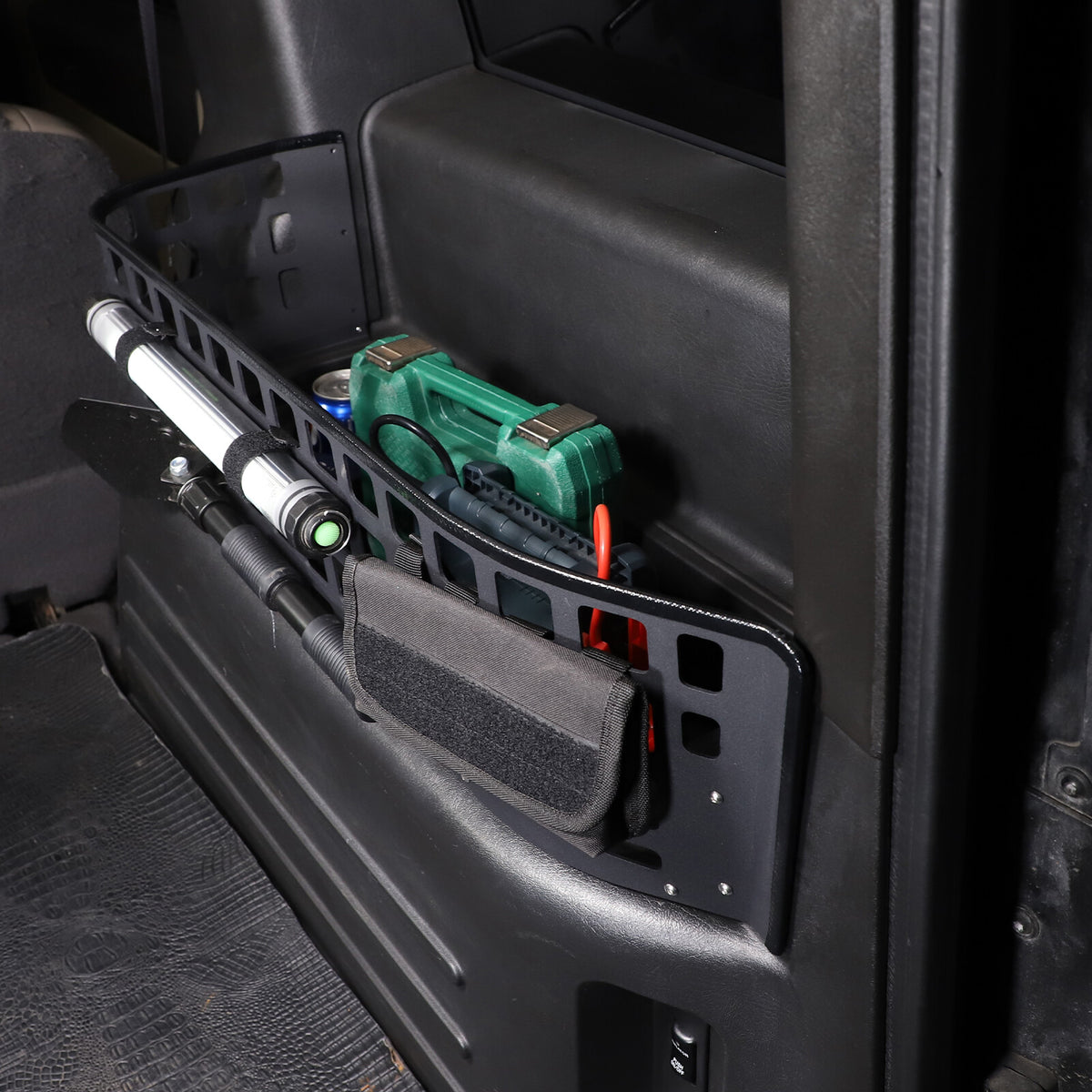 Black Alloy Trunk Right Side Fence Storage Tray Bracket For Hummer H2 2003-2007 5