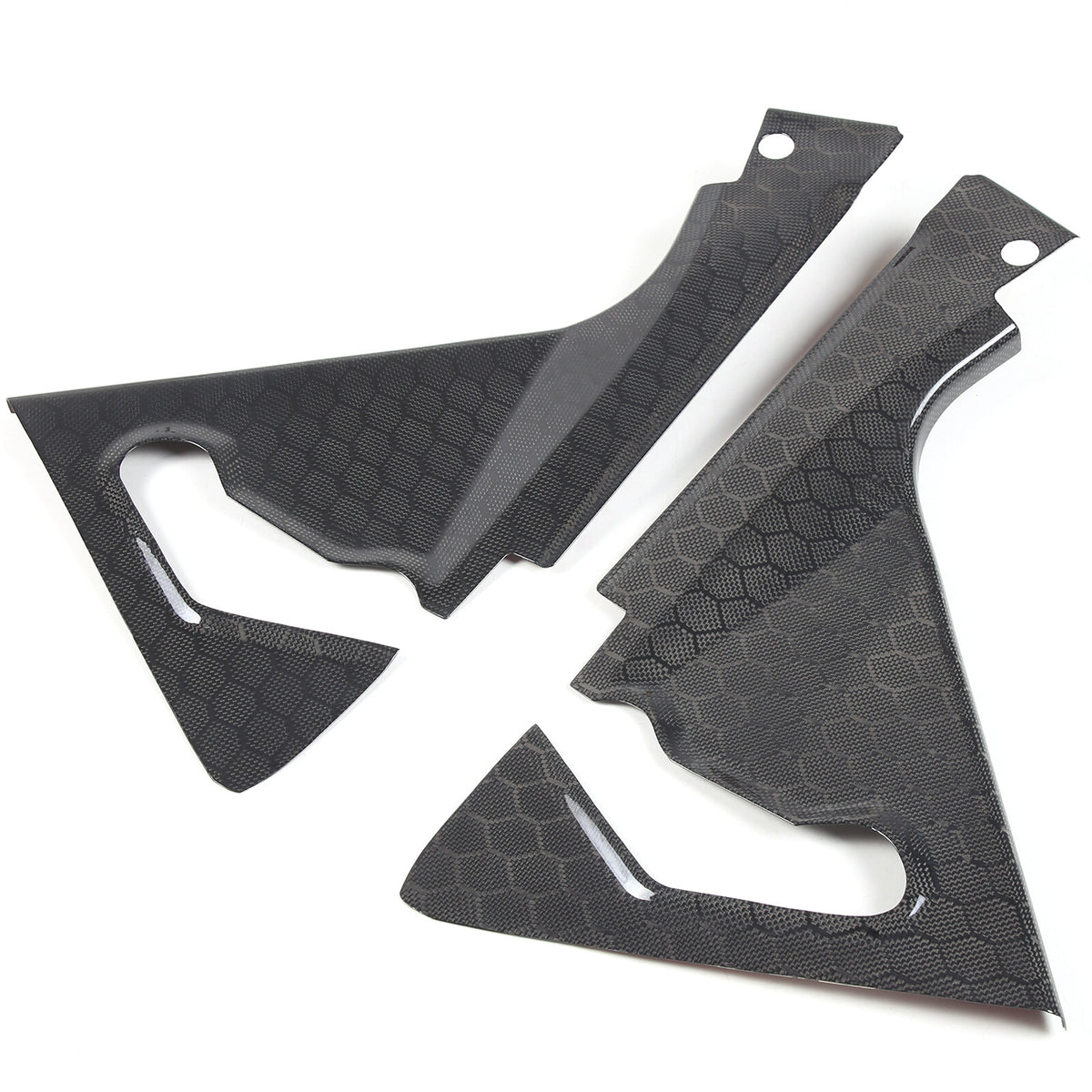 Honeycomb Carbon Fiber Engine Bay Corner Base Cover Overlay For Corvette C8 20+ 5