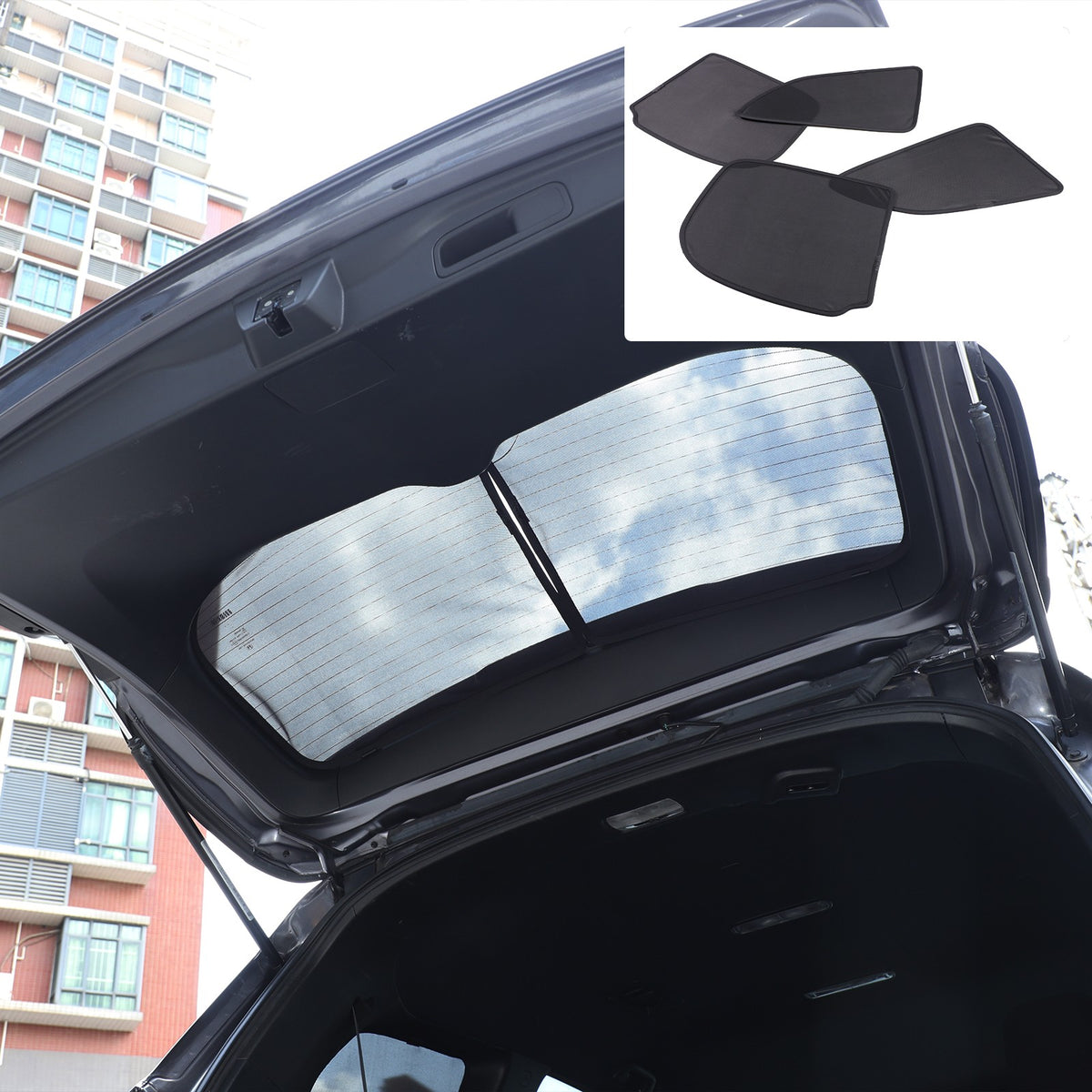Rear Tailgate Window Mesh Screen Sunshade Sun Cover For Honda Pilot 2016-2022 1