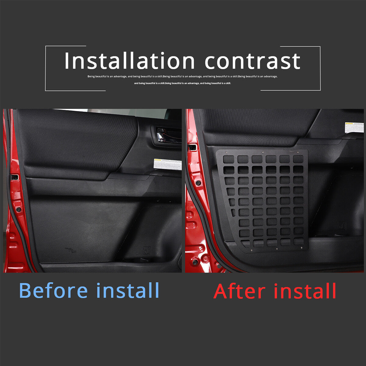 Rear Inner Door Interior Storage Panel Shelf Rack For Toyota Tacoma 2016-2023 11