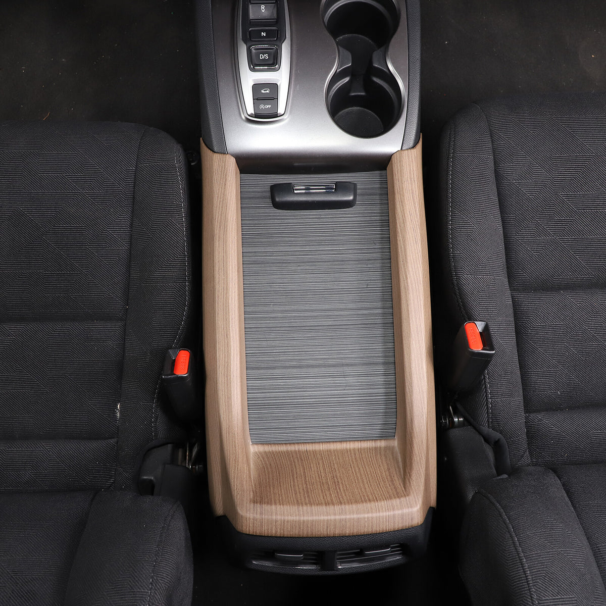 ABS Wood Grain Center Console Armrest Box Side Panel Trim for Honda Pilot 15-22 11